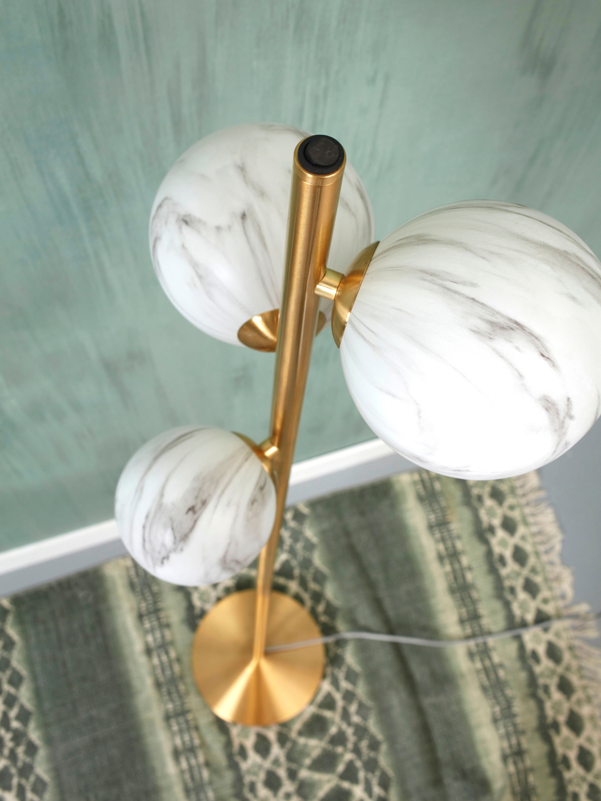 it's About RoMi Stehlampe »CARRARA«, für Leuchtmittel G9, Marmor-Optik