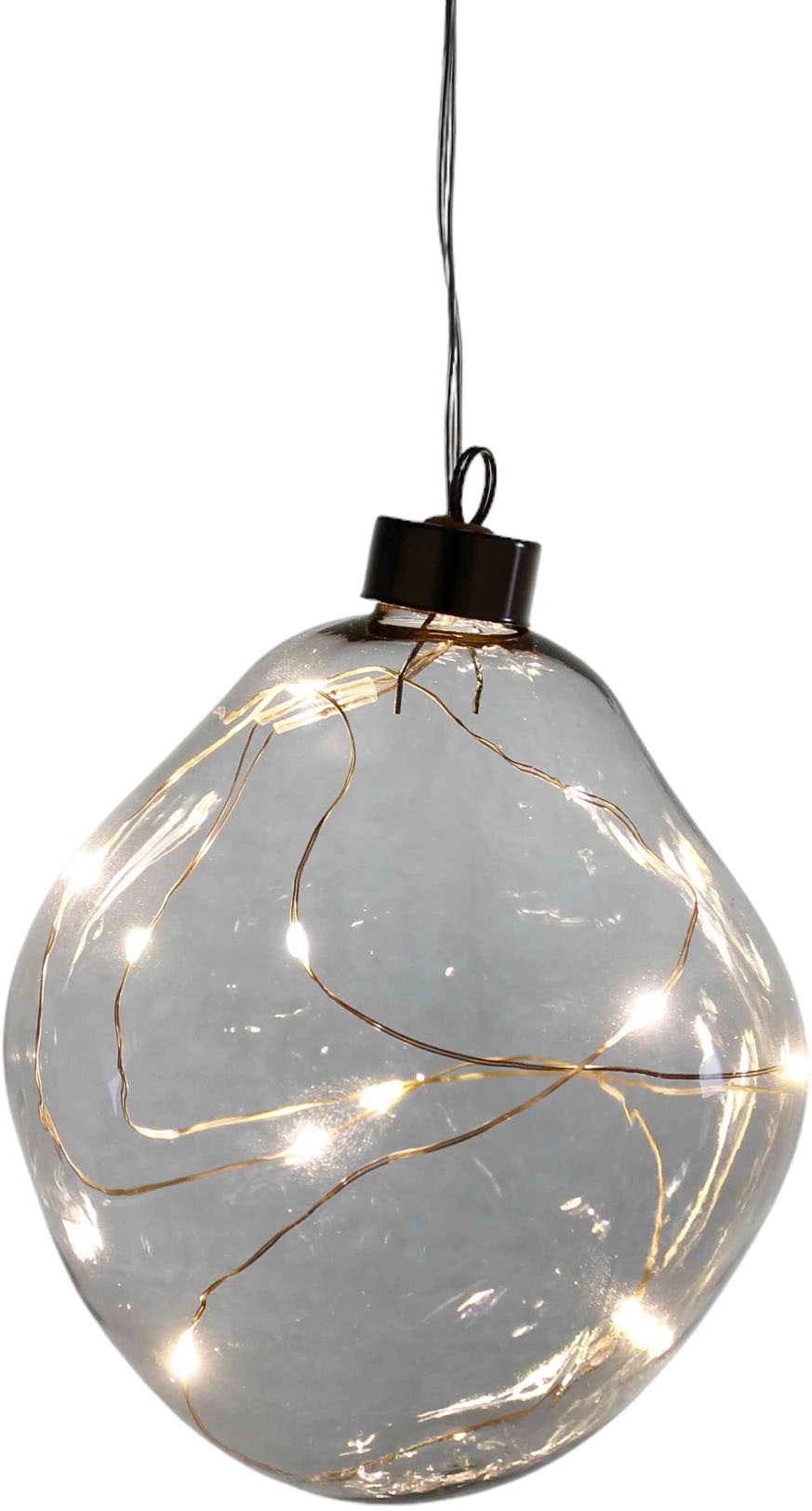 Dekokugel »Birdelle, Weihnachtsdeko mit LED Beleuchtung, in organischer Form«, Ø ca....