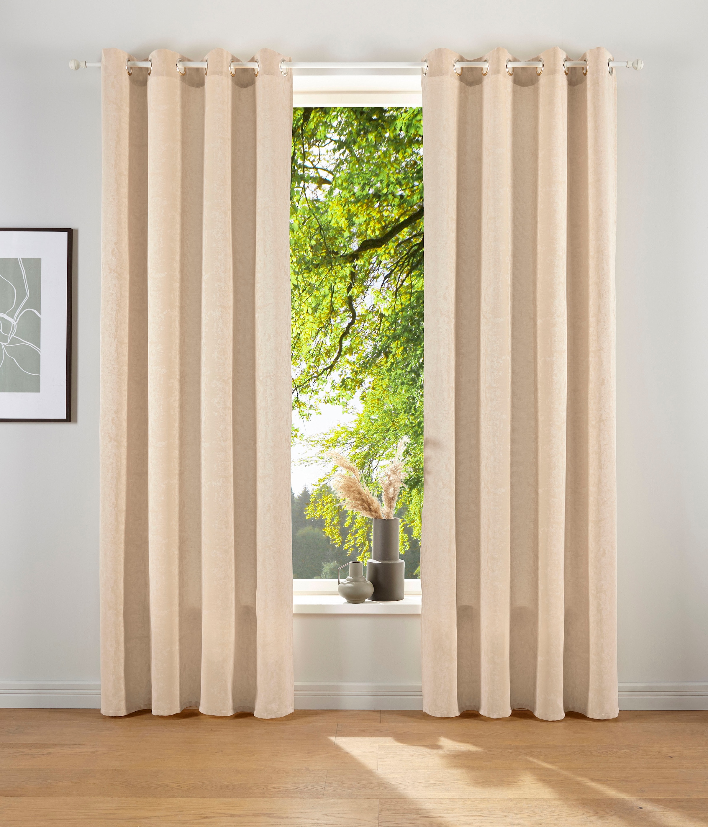 LeGer Home by Lena Gercke Vorhang "LESKA" Ösen 1 Stk. tlg. blickdicht, glat günstig online kaufen