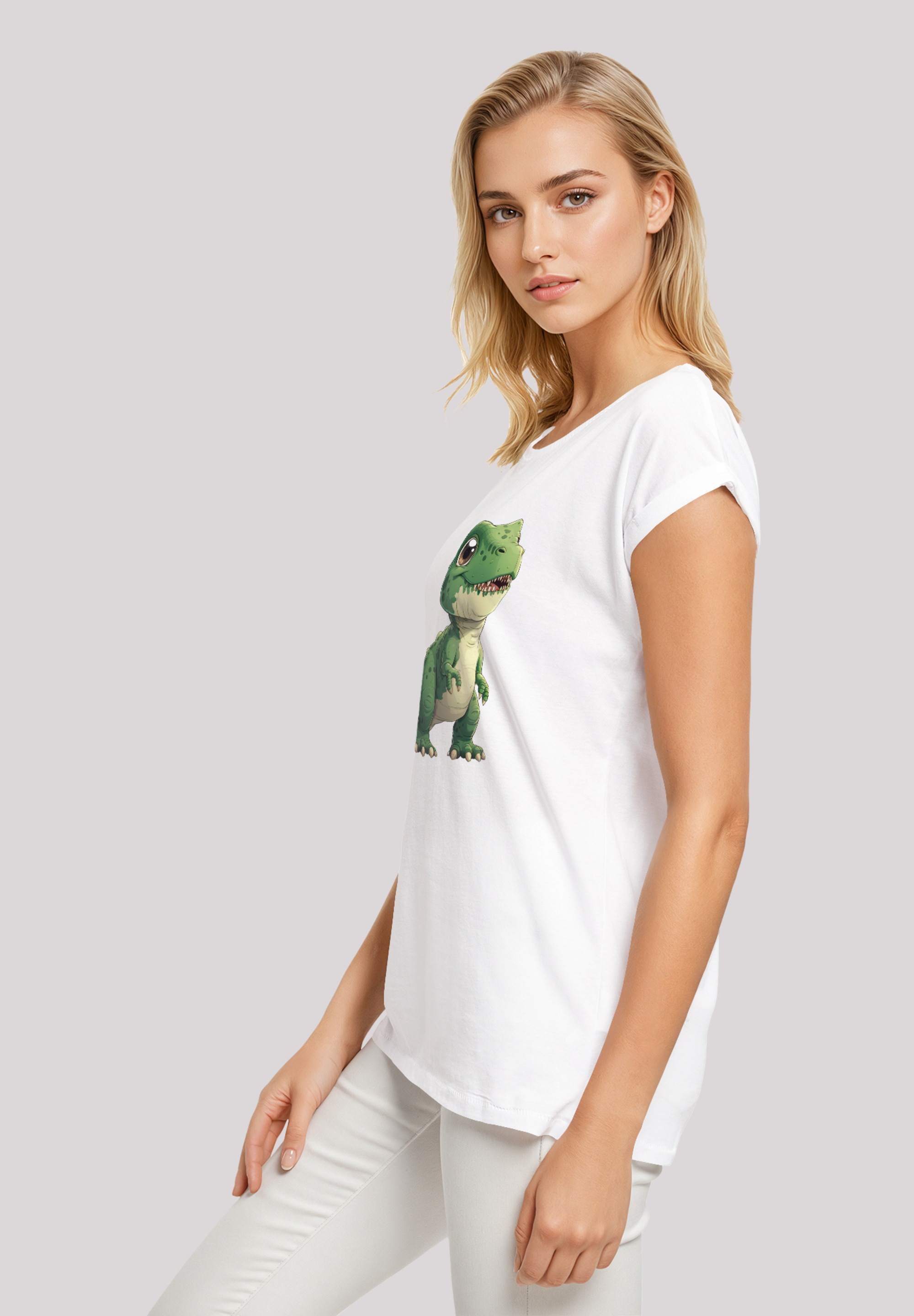 F4NT4STIC T-Shirt »Süßer grüner Dino«, Premium Qualität