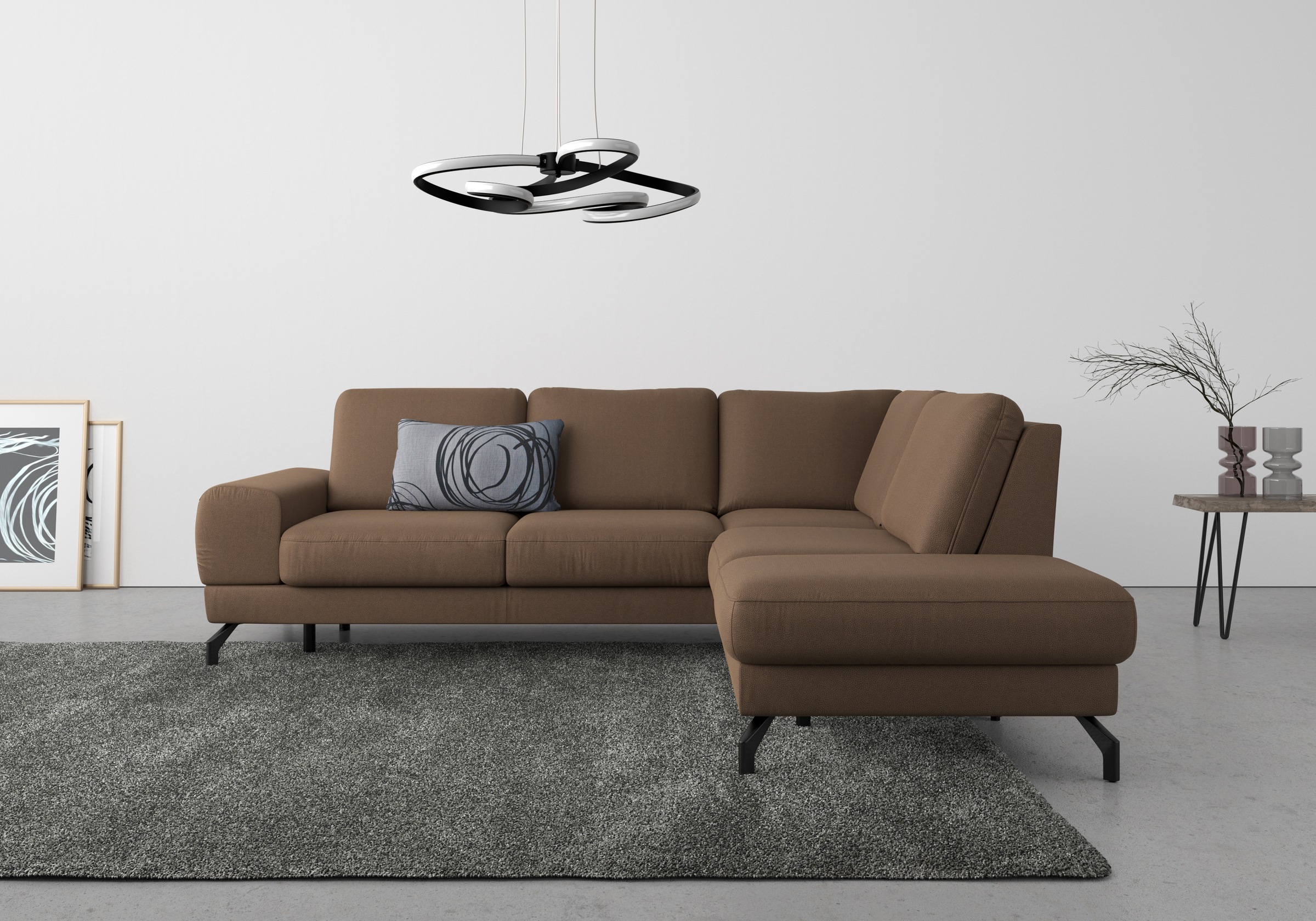 sit&more Ecksofa »Cinturo L-Form«, inklusive Sitztiefenverstellung und Federkern, Sitzhöhe 45 cm