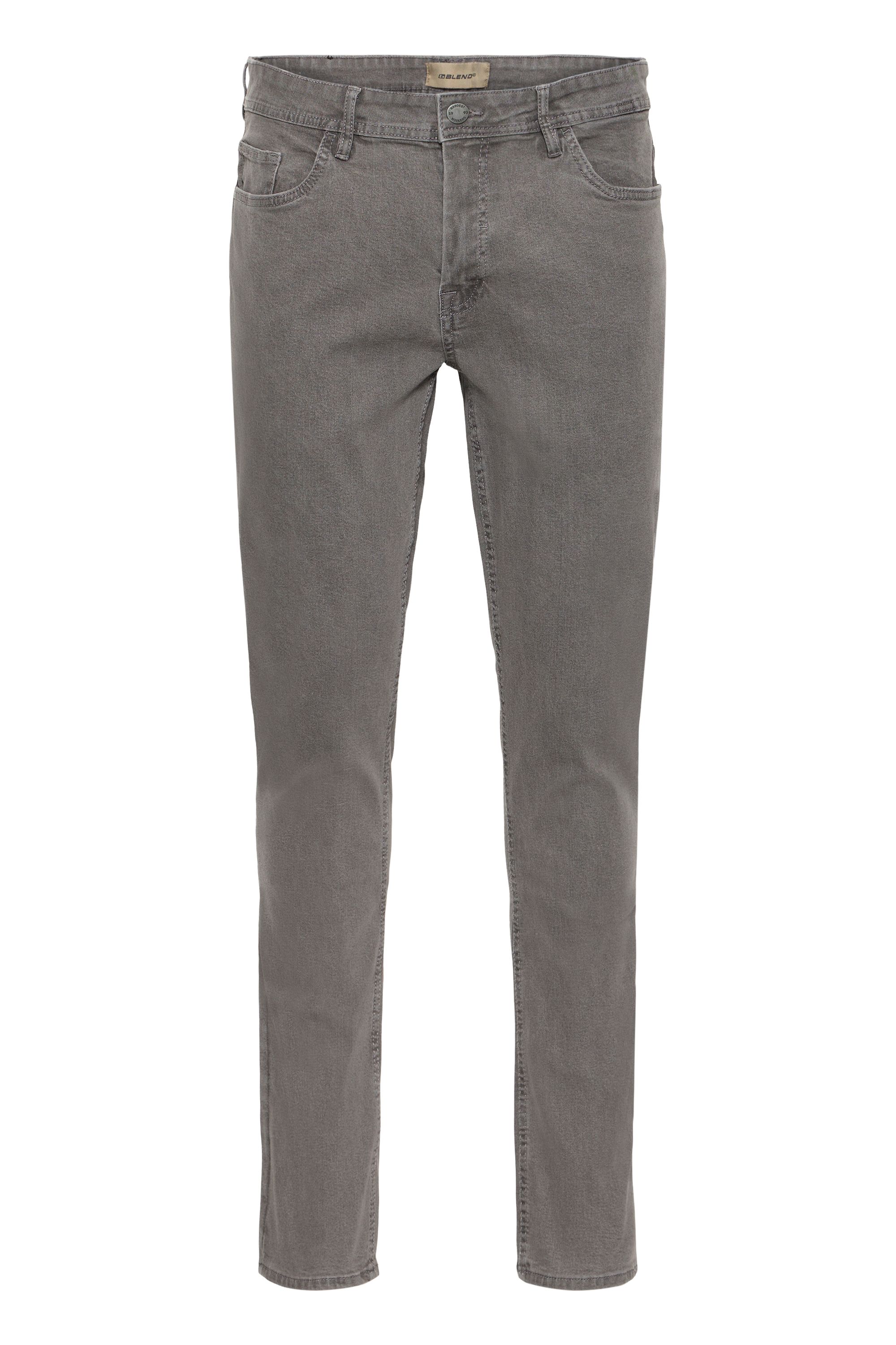 Slim-fit-Jeans BLEND "BHZilan", Herren, Gr. 33, Länge 34, denim grau, Denim/Jeans, 68% Baumwolle, 27% Polyester, 3% Viskose, 2% Elasthan, unifarben, schmal lang, Jeans Slim-fit-Jeans, Klassische Jeans im 5-Pocket-Stil