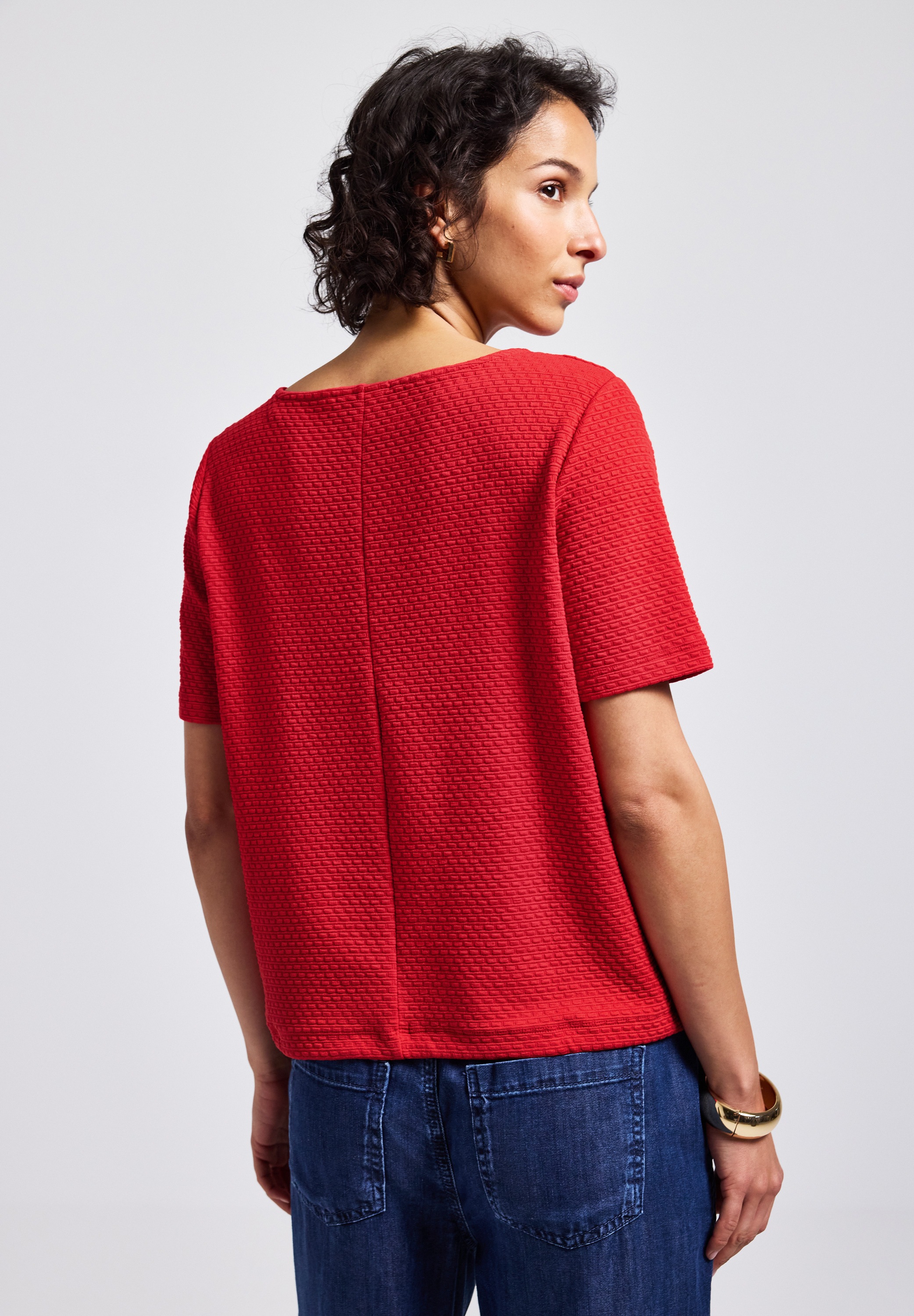 STREET ONE T-Shirt, mit U-Boot-Ausschnitt günstig online kaufen