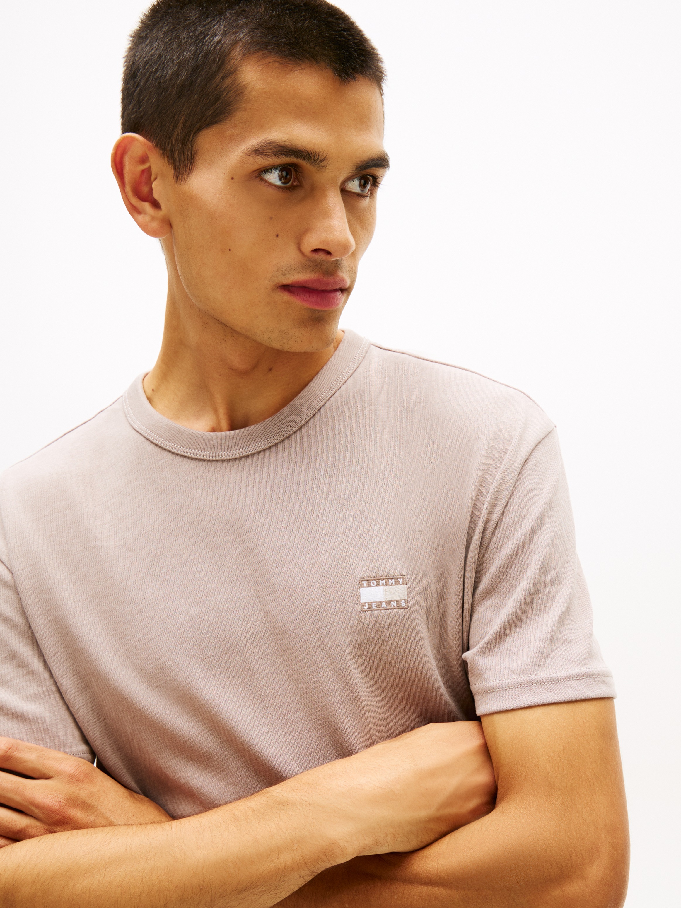 Tommy Jeans T-Shirt "TJM REG BADGE" Rundhals, Jersey, meliert, regular fit günstig online kaufen