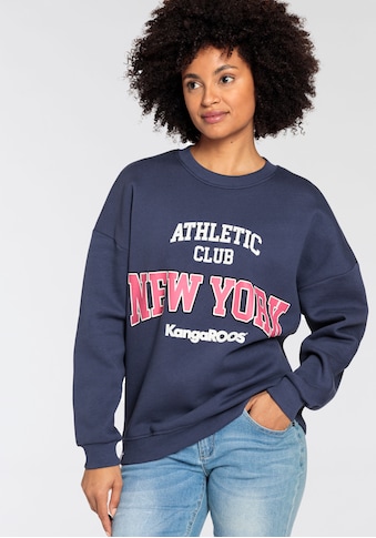Sweatshirt, mit großem Logodruck im College-Style