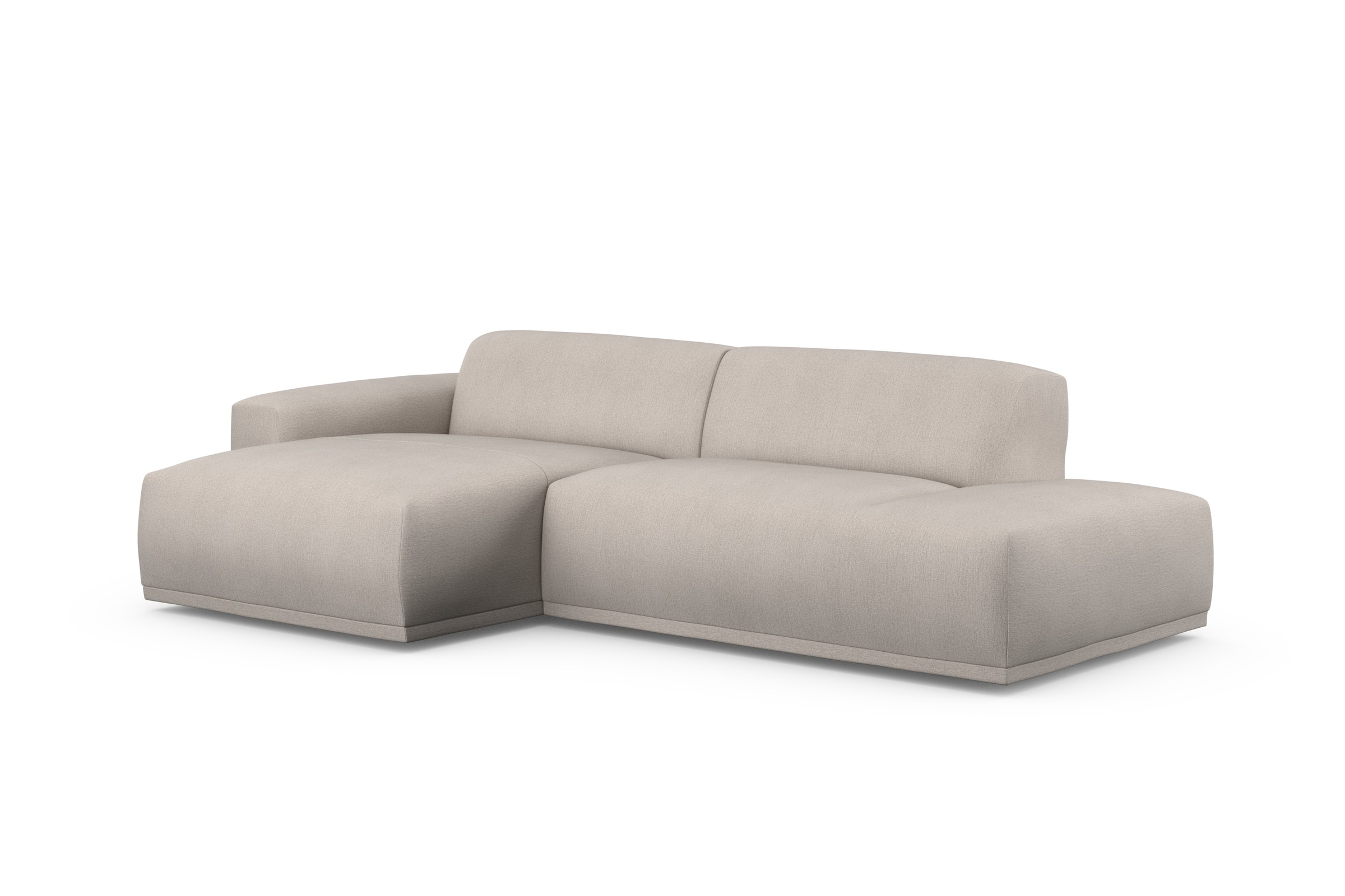 TRENDMANUFAKTUR Ecksofa Braga, aus 2 Teilen, moderner Cord-Stoff