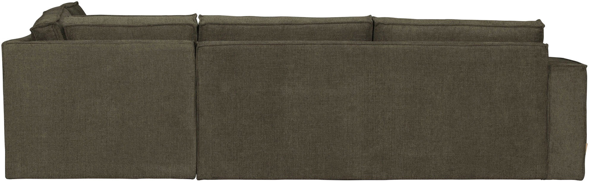 WOOOD Ecksofa »Freddie«, frei im Raum stellbar, aus grobem Melange-Gewebe, Breite 283 cm