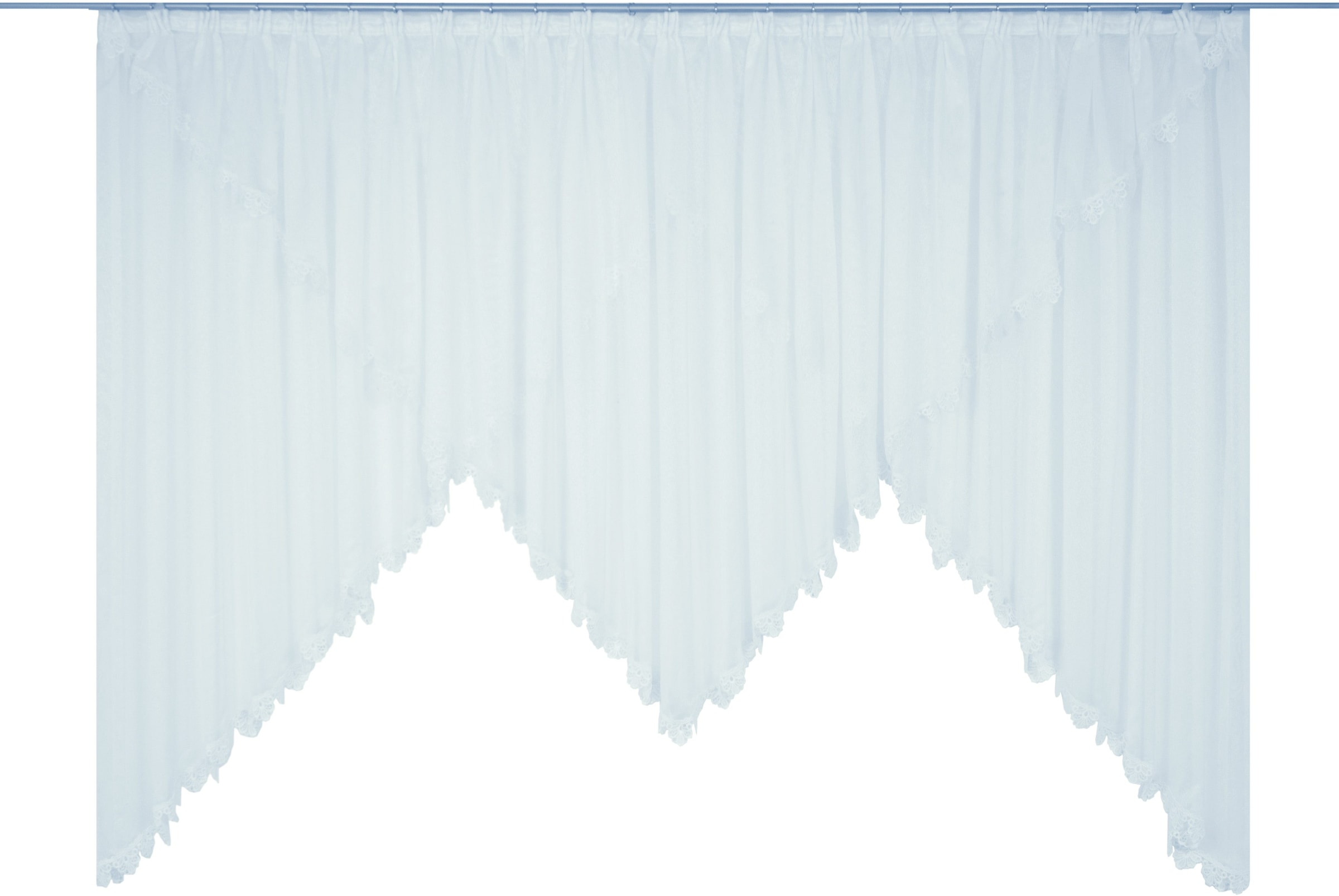 Wirth Gardine "Elena" Faltenband 1 Stk. tlg. veredelt mit echter Plauener S günstig online kaufen