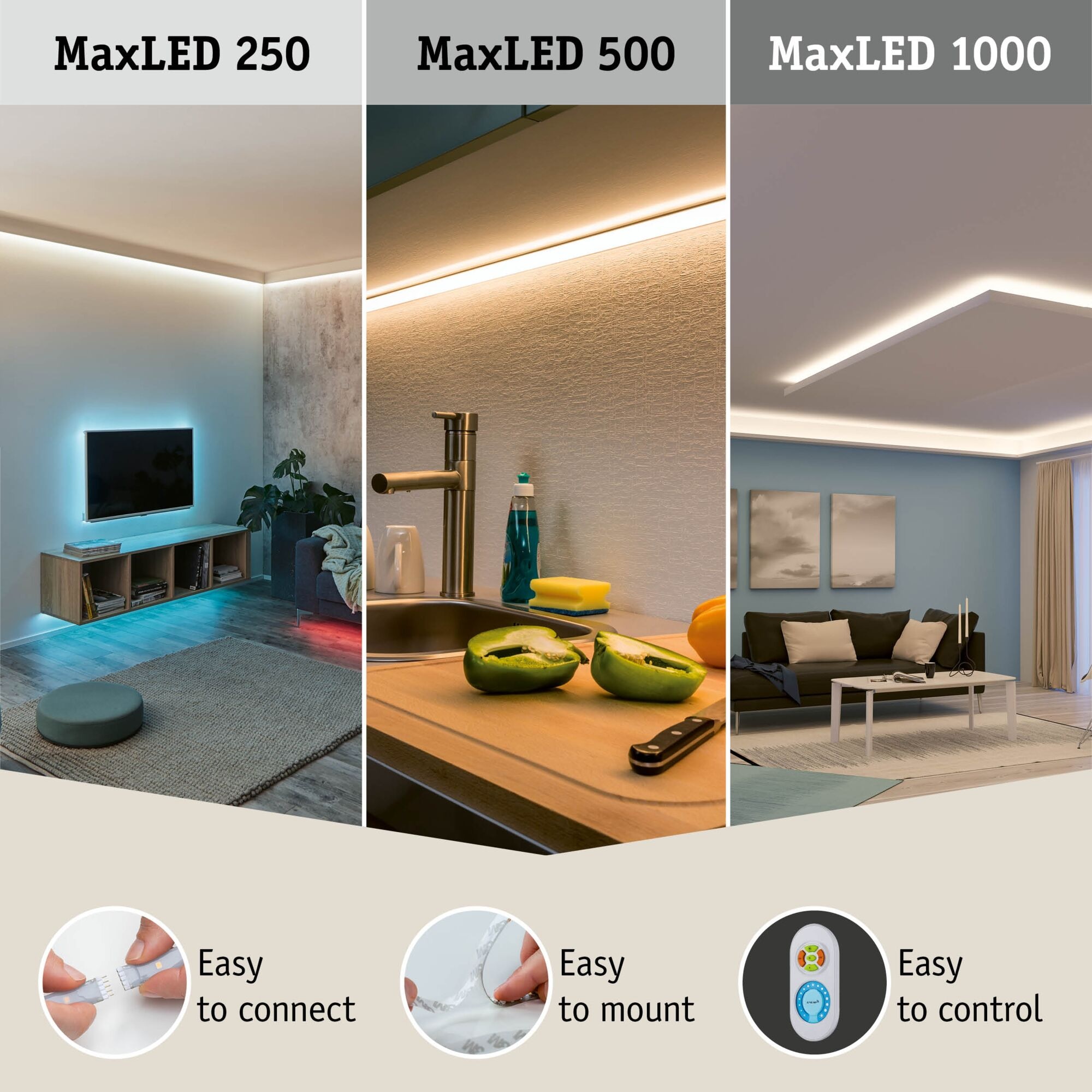 Paulmann LED-Streifen »MaxLED 1000 LED Strip Neutralweiß Basisset«