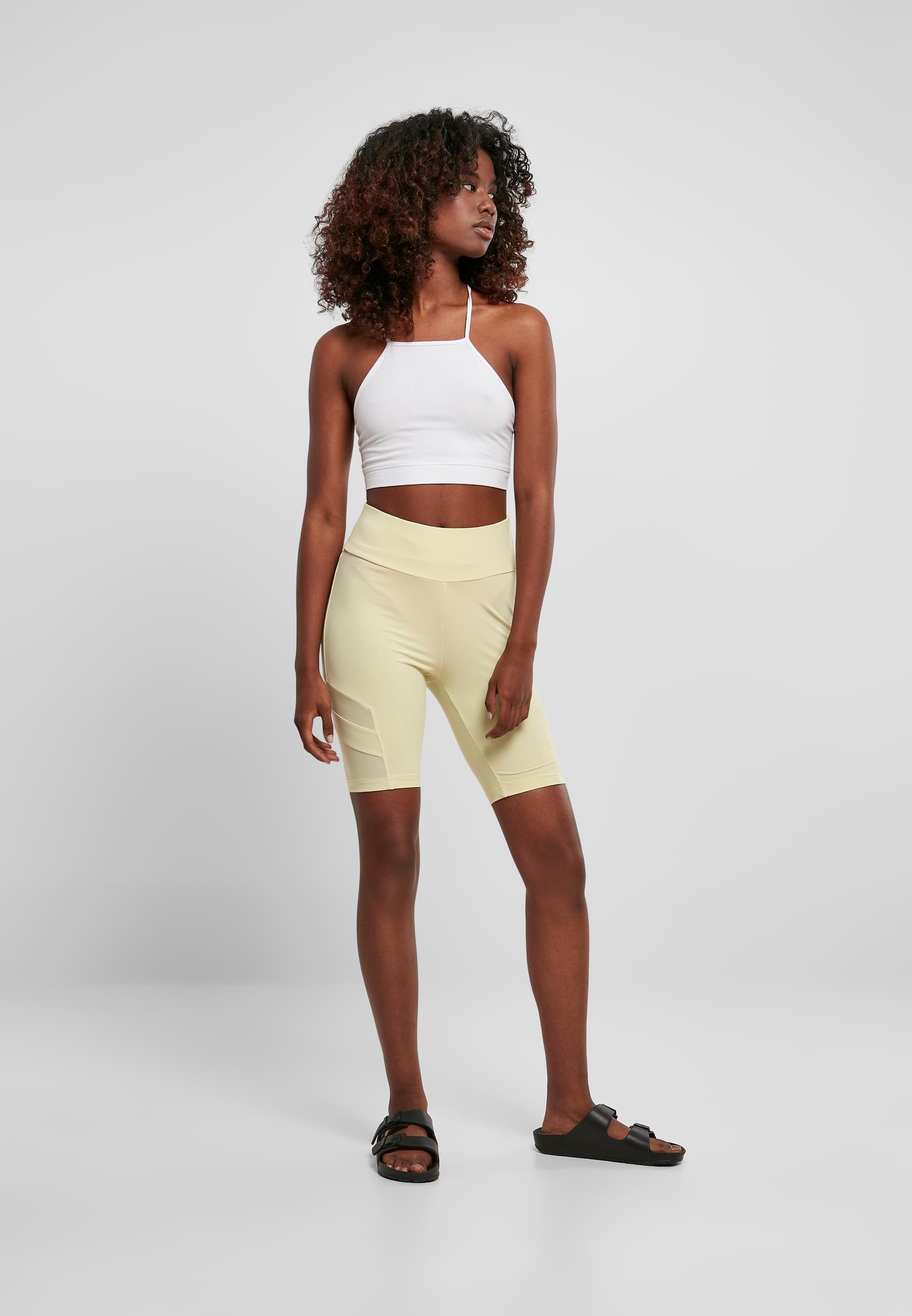 URBAN CLASSICS Stoffhose »Urban Classics Damen Ladies High Waist Tech Mesh Cycle Shorts«, (1 tlg.)