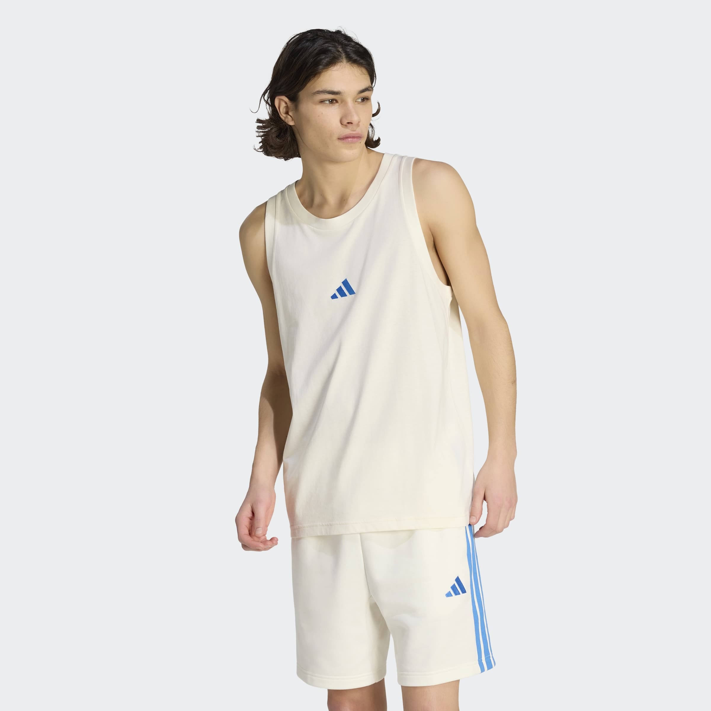 adidas Sportswear Tanktop »M SL TANK« ohne Verschluss, aus Baumwolle, mit Rundhalsausschnitt