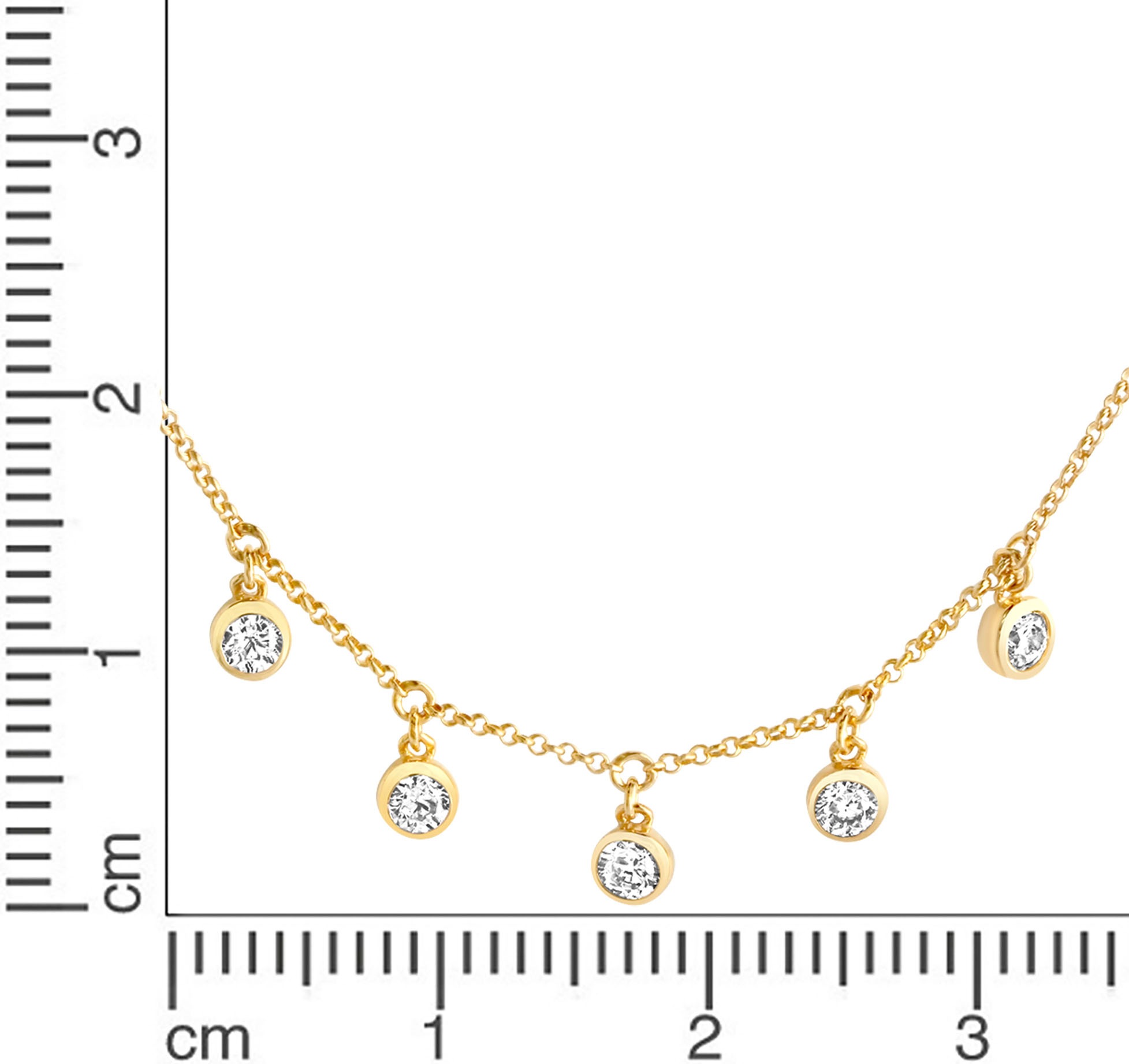 Firetti Kette mit Anhänger »Schmuck Geschenk Silber 925 Halsschmuck Halskette Kreis rund«, mit Zirkonia (synth.)
