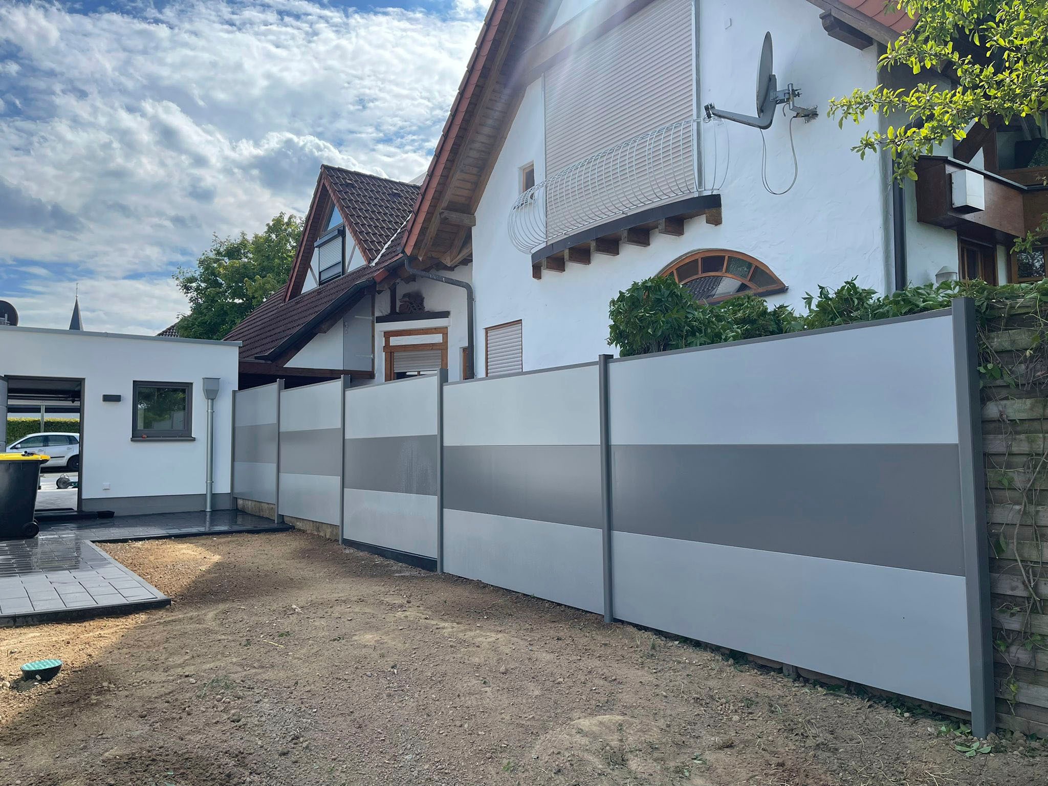 KRAUS Sichtschutzelement »Sicht- und Lärmschutz Dino Protect«, HxB: 180x240 cm, Eckset, Quarzgrau