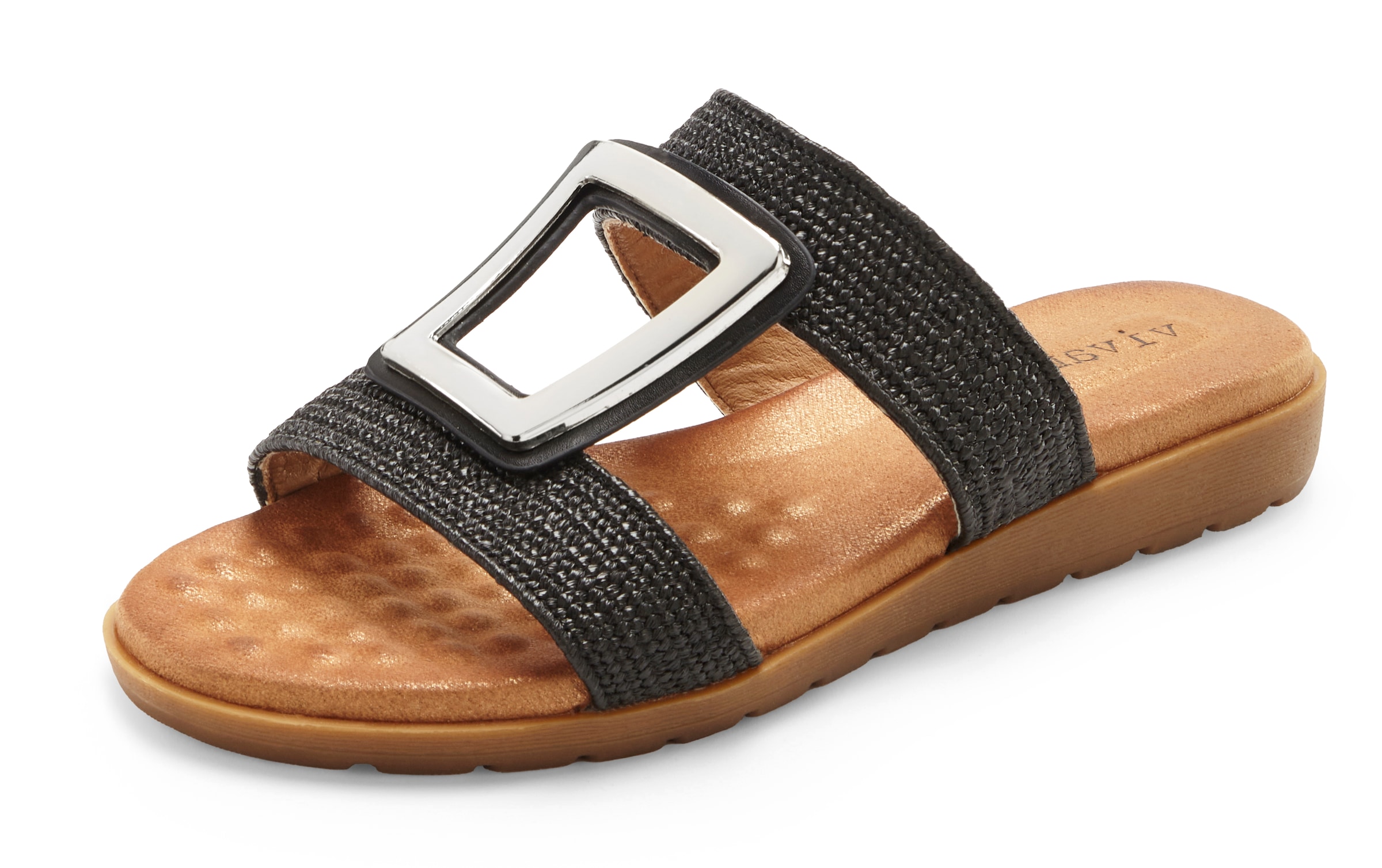 Vivance Pantolette »Sandale, Sommerschuh, offener Schuh, Mule,«  NEU mit modischem Schmuckelement und softer Innensohle