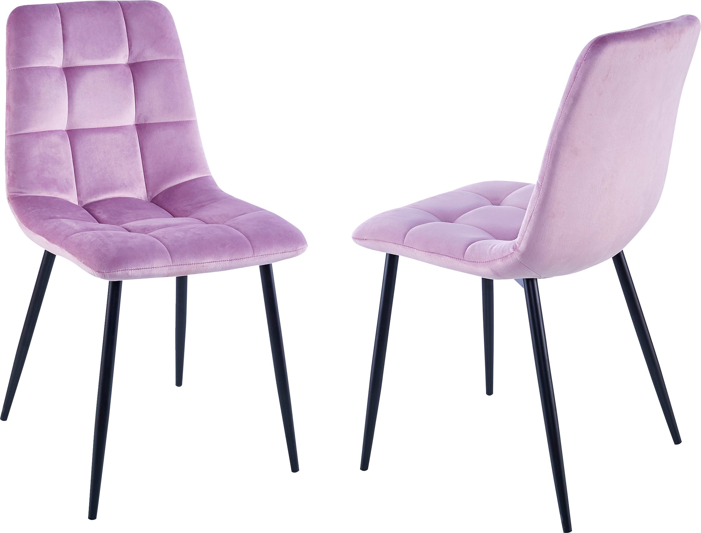 Home affaire Esszimmerstuhl "Parma" (Set) 2 Stk.Bezug in Samtstoff, Küchens günstig online kaufen