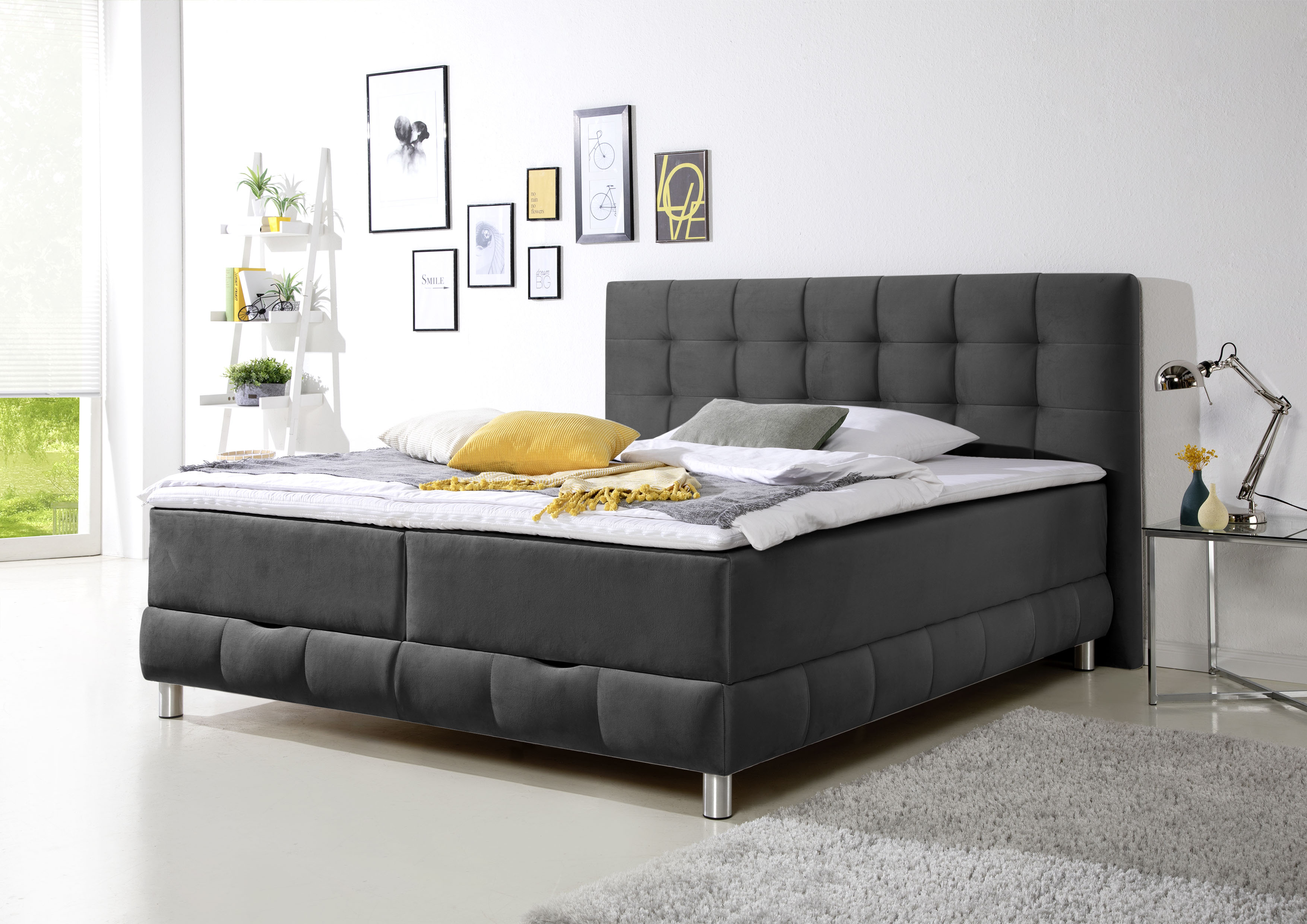 Home affaire Boxbett "Vaasa" inkl. Bettkasten & Topper, XXL-Ausführung, Überlänge 220 cm