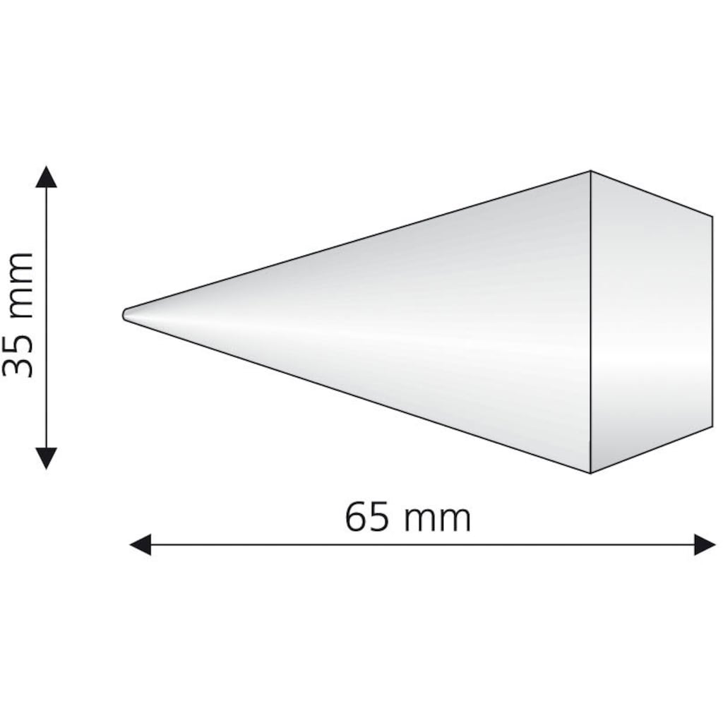 Liedeco Gardinenstangen-Endstück »Endstück, Endknopf edelstahl-optik "France" Spitze«, (1 St.)