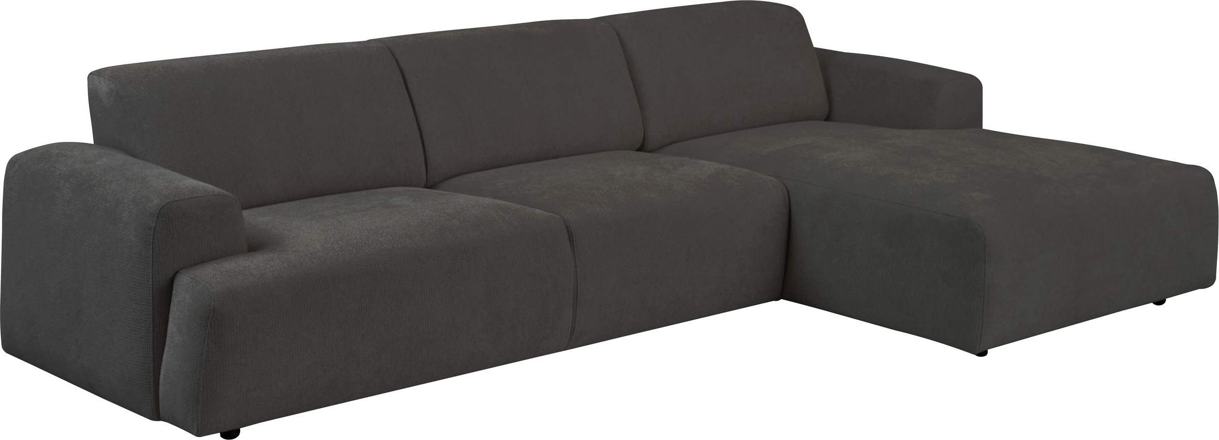 andas Ecksofa »Linkka, Breite 301 cm«, L-Form, in einem weichen Chenille-Stoff, mit Wellenunterfederung
