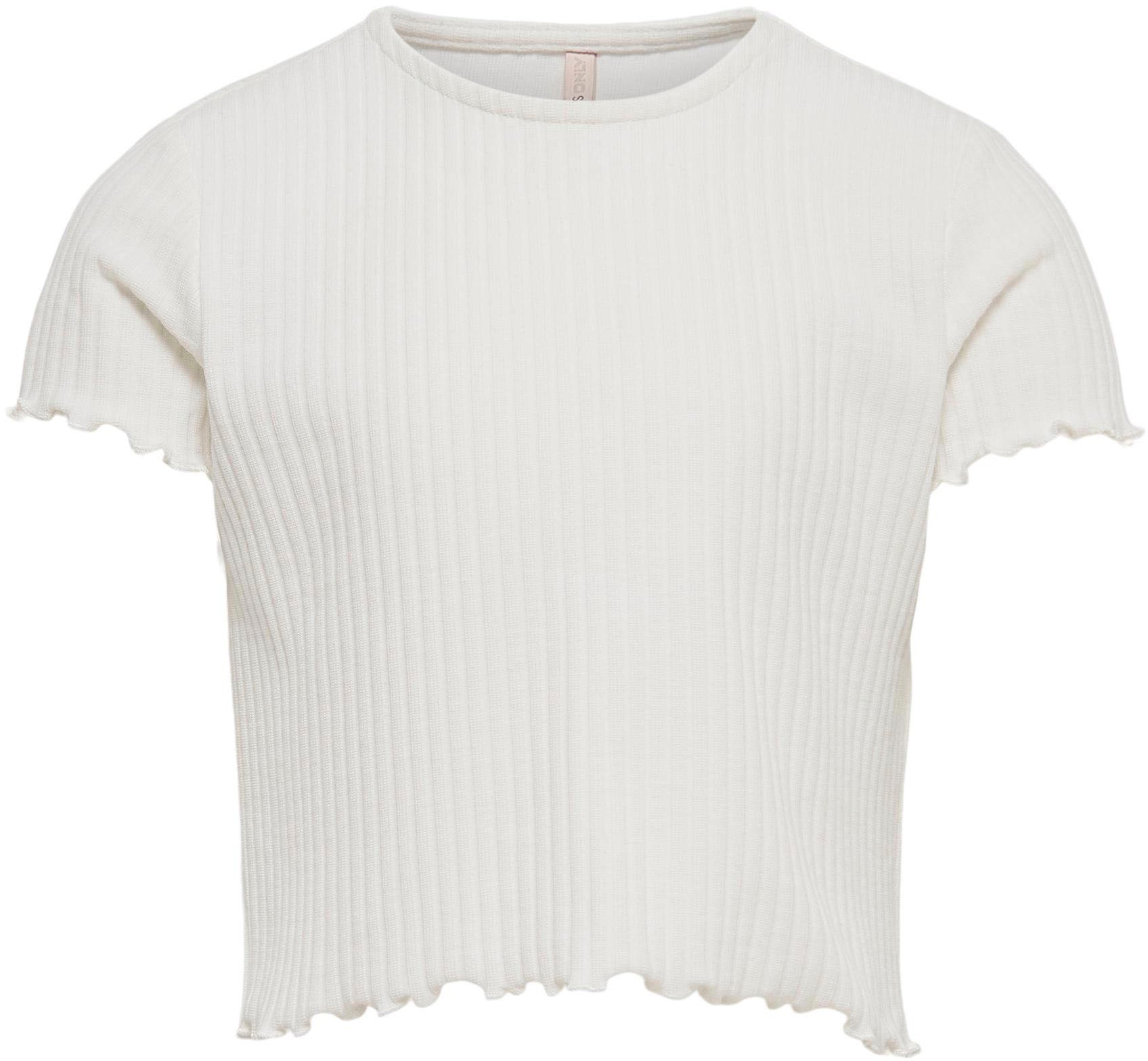 Thumbnail - KIDS ONLY T-Shirt "KONNELLA S/S O-NECK TOP" in verkürzter Länge und mit tollen Wellen-Säumen