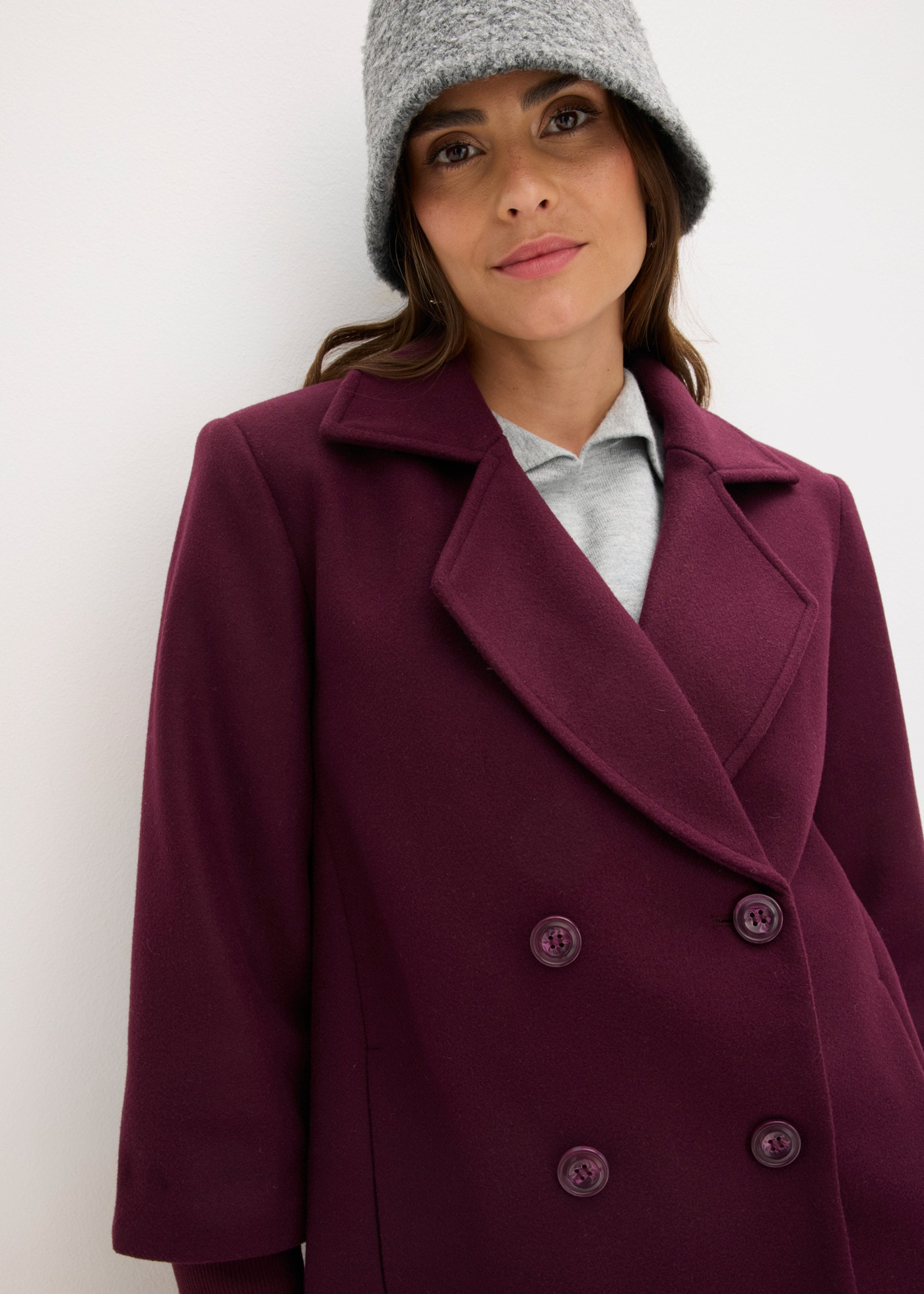 bonprix Cabanjacke mit Reverskragen, Regular Fit, aus Polyester