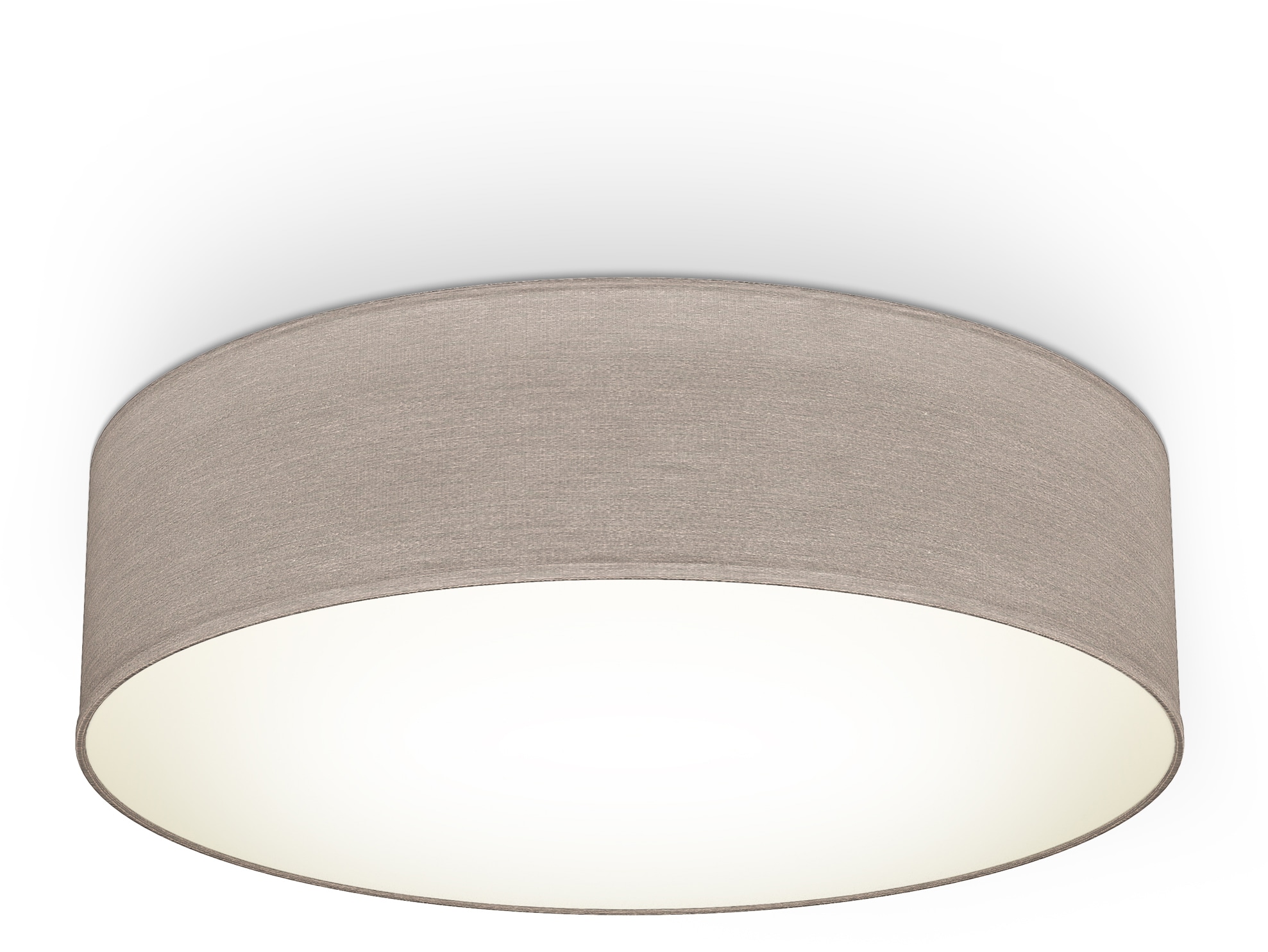 B.K.Licht Deckenleuchte, 2 Deckenlampe Schlafzimmer | taupe Stoff 2xE27 Textilschirm Wohnzimmer flammig-flammig, LED BAUR