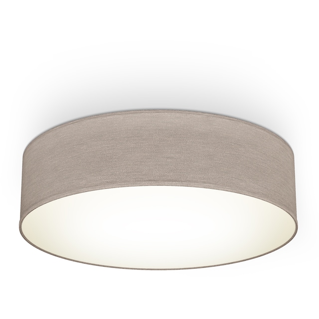 2 LED Schlafzimmer Deckenlampe Textilschirm Wohnzimmer 2xE27 flammig-flammig, taupe B.K.Licht Deckenleuchte, BAUR Stoff |