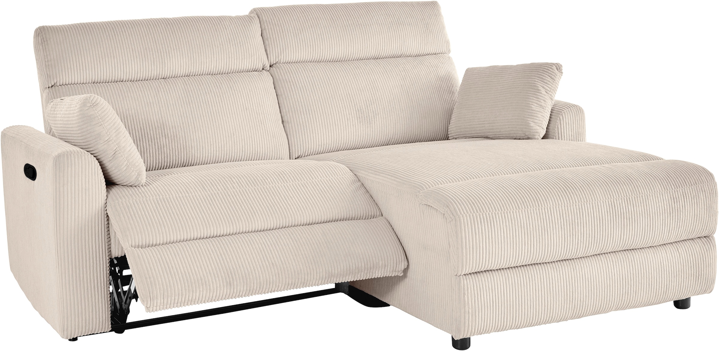 OTTO home Ecksofa »JENNA L-Form,  209cm - OTTO. Verlässliche Qualität.« manuelle o. elektrische Relaxfunktion, USB A/C, weicher Sitz, Cord.