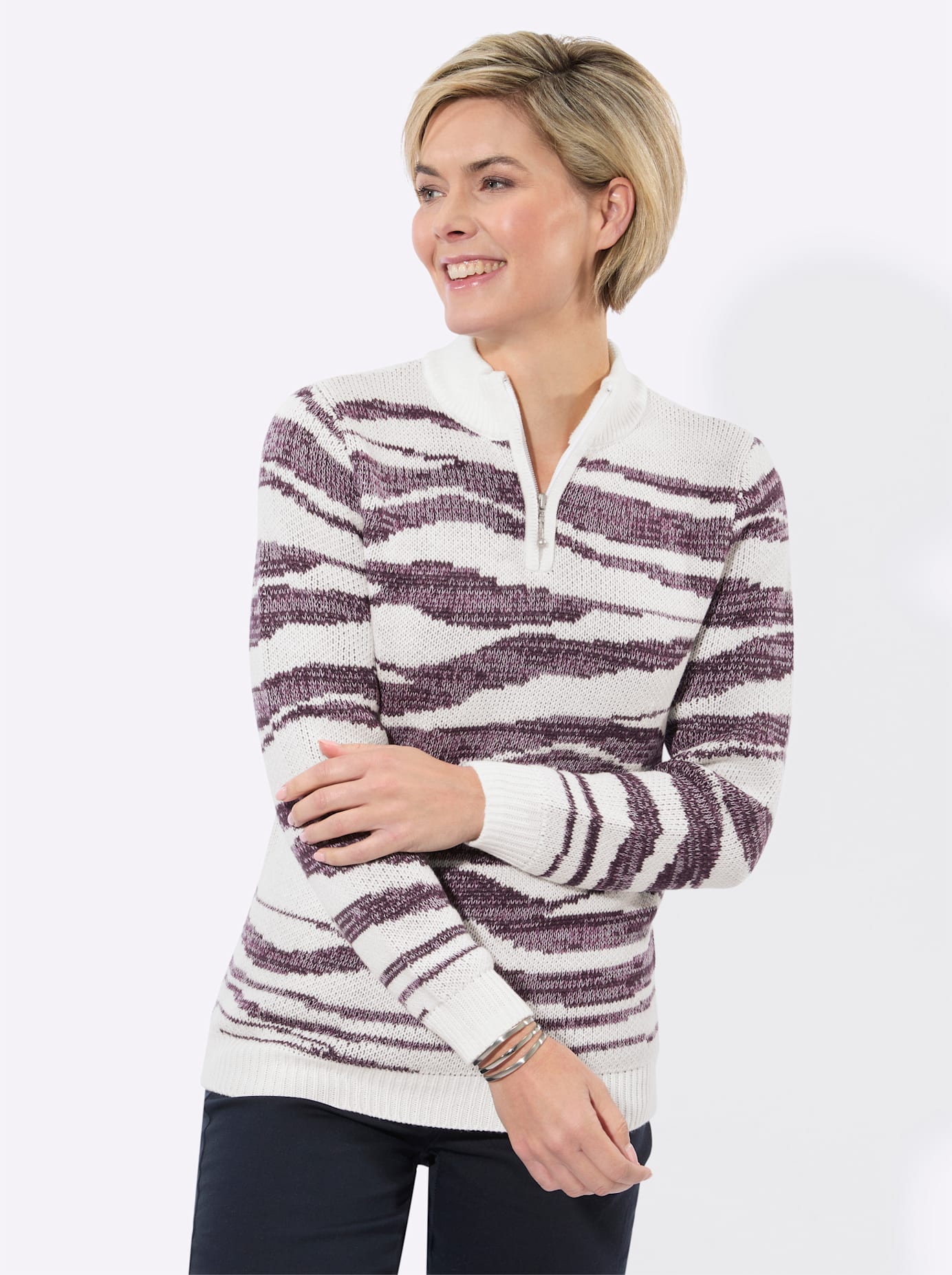 Classic Basics Strickpullover "Jacquard-Pullover"
