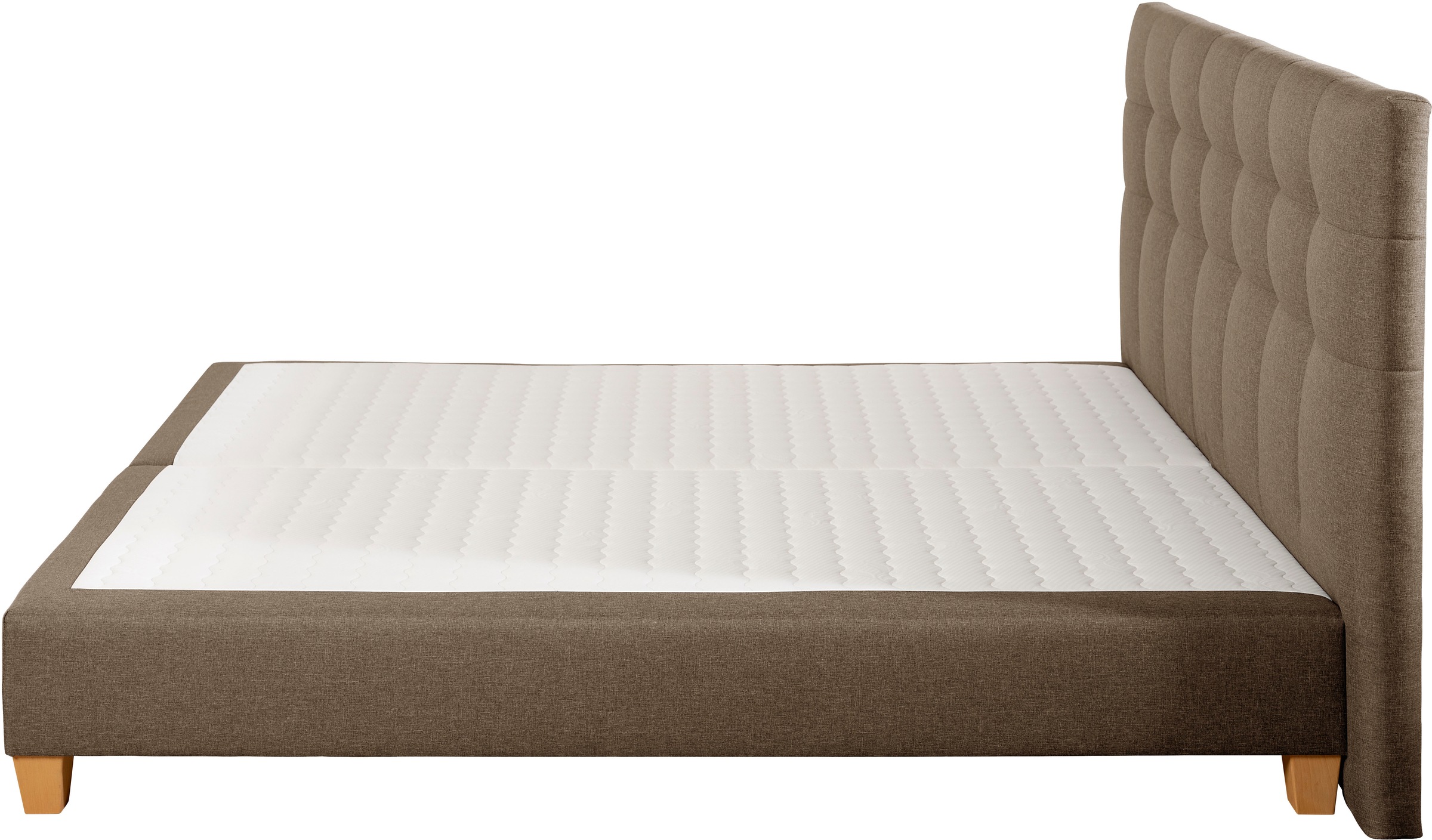 Boxspringbett HOME AFFAIRE "Moulay", braun (mittelbraun), B:174cm L:211cm, Komplettbetten, Boxspringbett, inkl. Topper, in 3 Härtegraden, TFK auch in Härtegrad 4 3