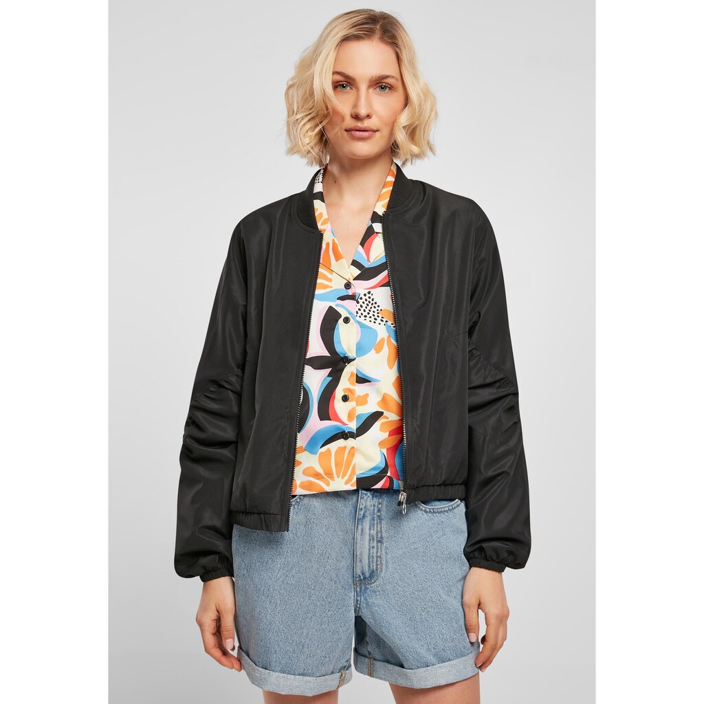 URBAN CLASSICS Anorak »Urban Classics Damen Ladies Recycled Batwing Bomber Jacket«, (1 St.), ohne Kapuze