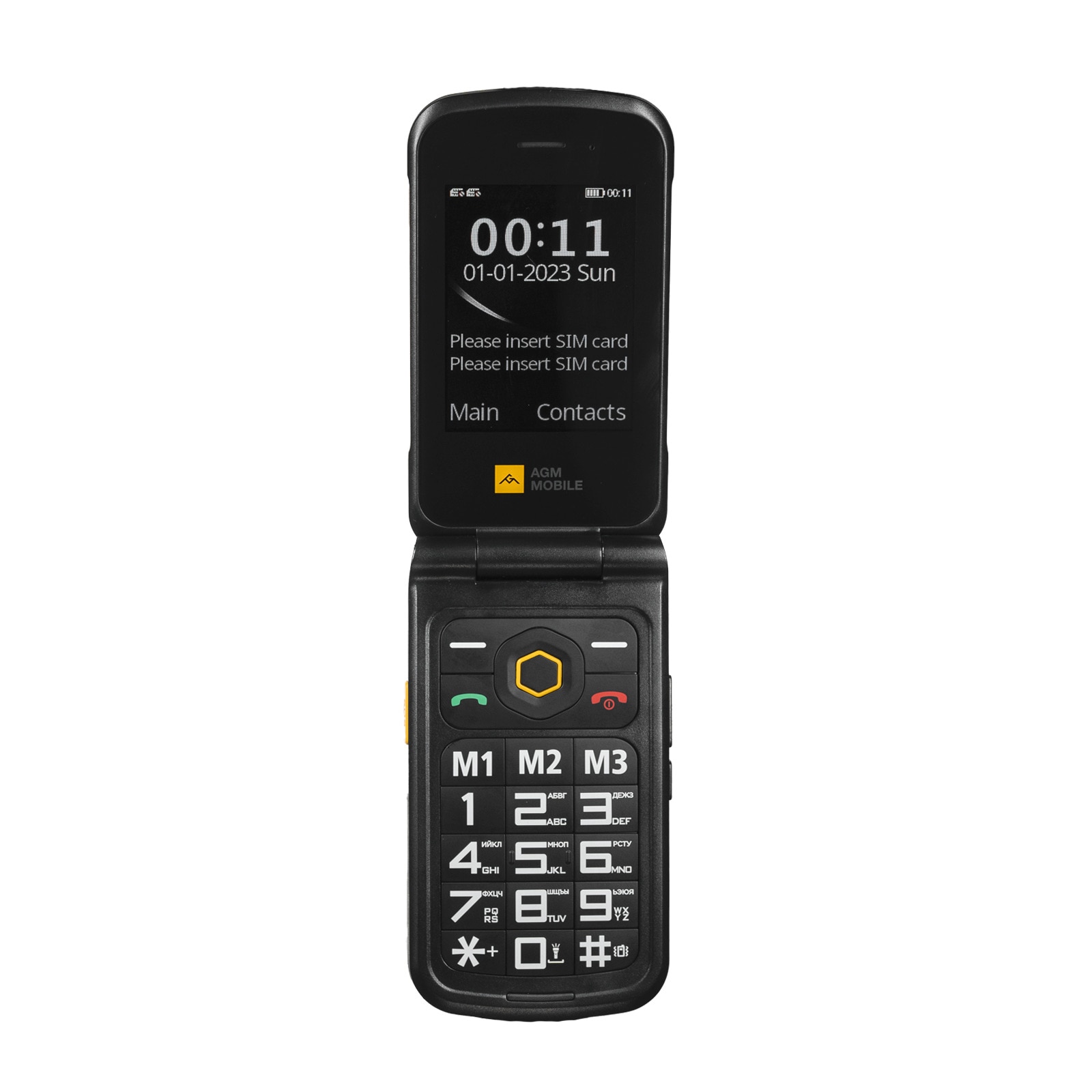 Klapphandy »M8 (4G)«, Schwarz, 7,1 cm/2,8 Zoll, 2 MP Kamera, robustes Klapphandy, SOS-Notruftaste, 104 dB Lautsprecher, großer Akku