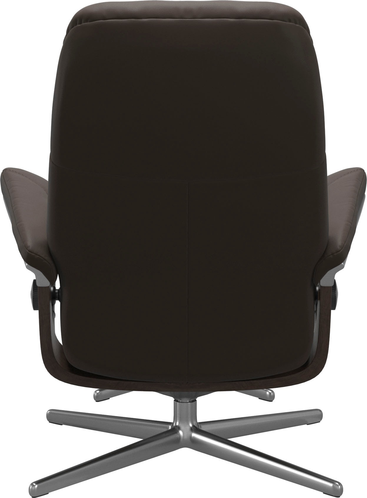 Stressless® Relaxsessel »Consul«, (Set, Relaxsessel mit Hocker), mit Hocker, mit Cross Base, Größe S, M & L, Holzakzent Wenge