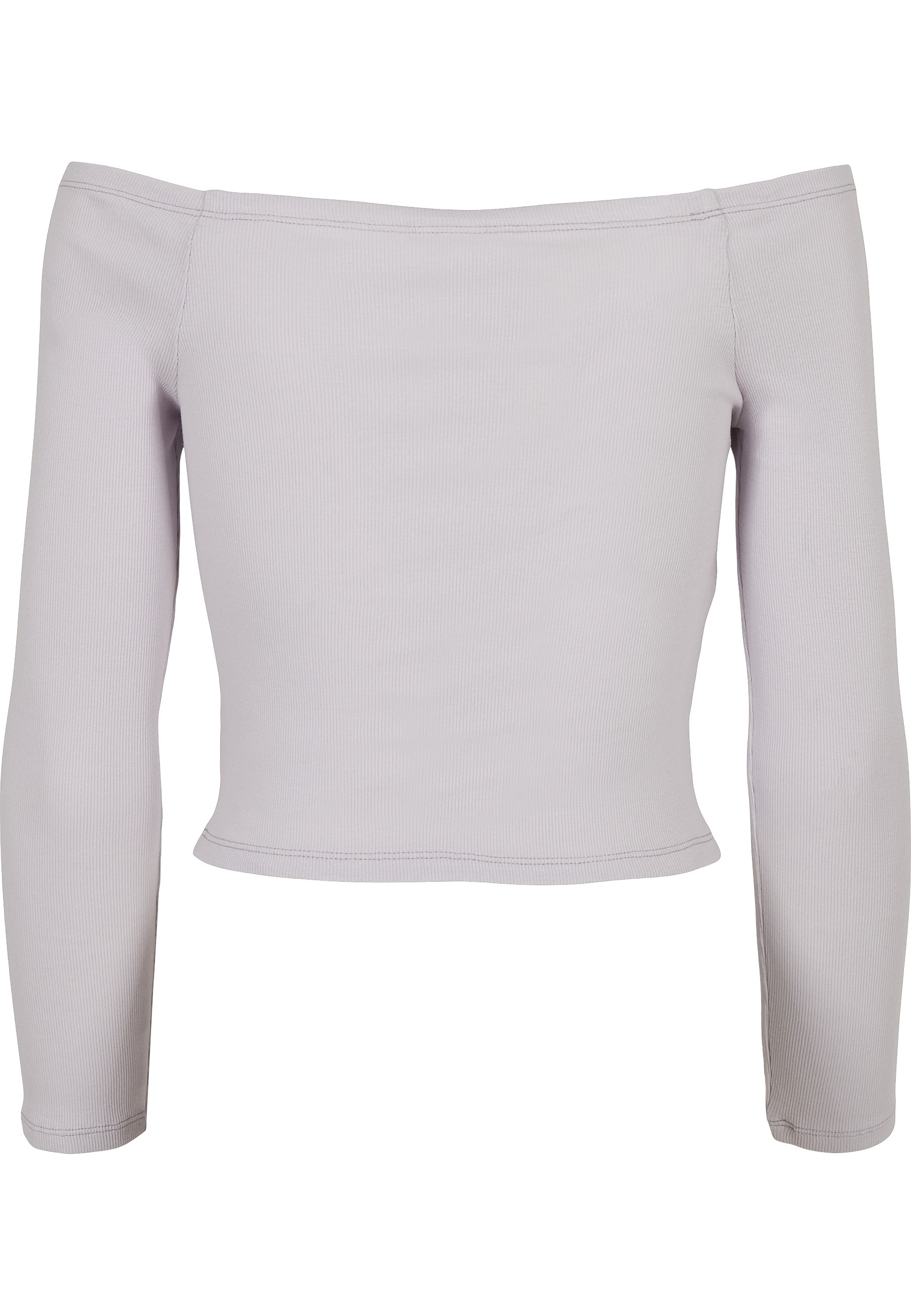 URBAN CLASSICS Langarmshirt »Urban Classics Damen Ladies Off Shoulder Rib Longsleeve« 1 Stk.