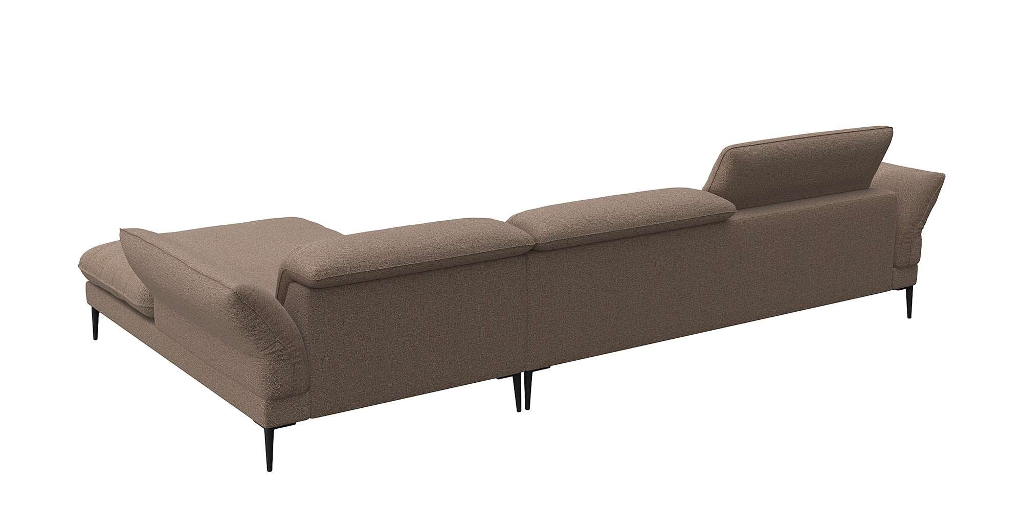 FLEXLUX Ecksofa »Salino, Funktionssofa mit Recamiere, Relaxsofa, Ecksofa«, Sofa mit Arm- und Kopfteil-Verstellungen, Kaltschaum & Stahl-Wellen