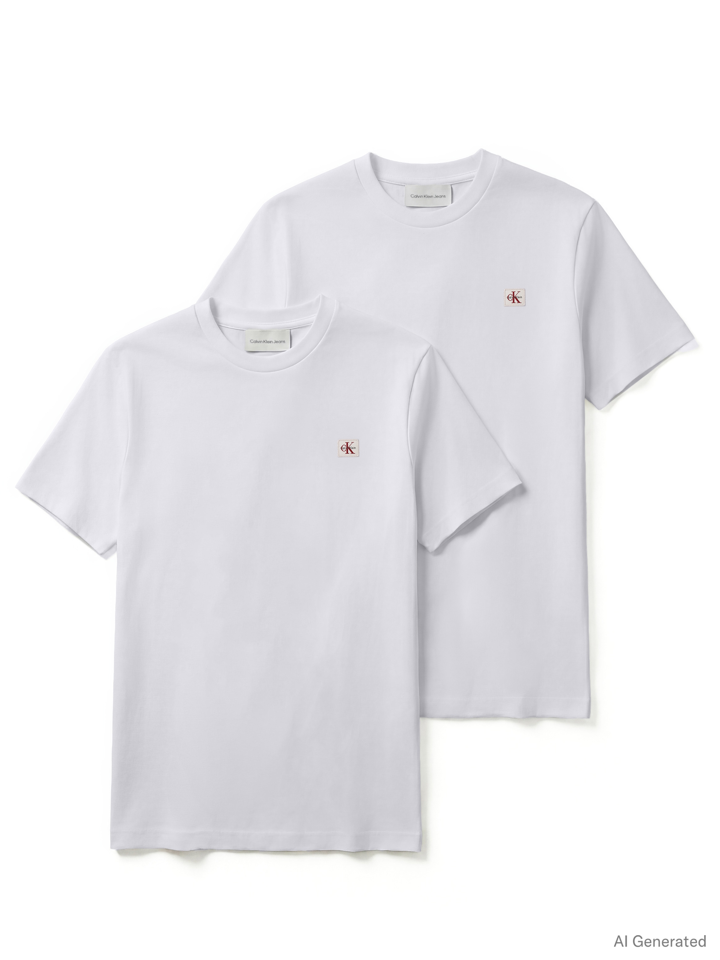 Calvin Klein Jeans T-Shirt "SS BADGE TEE 2 PACK" Packung, 2er-Pack, 2 Mit Rundhalsausschnitt