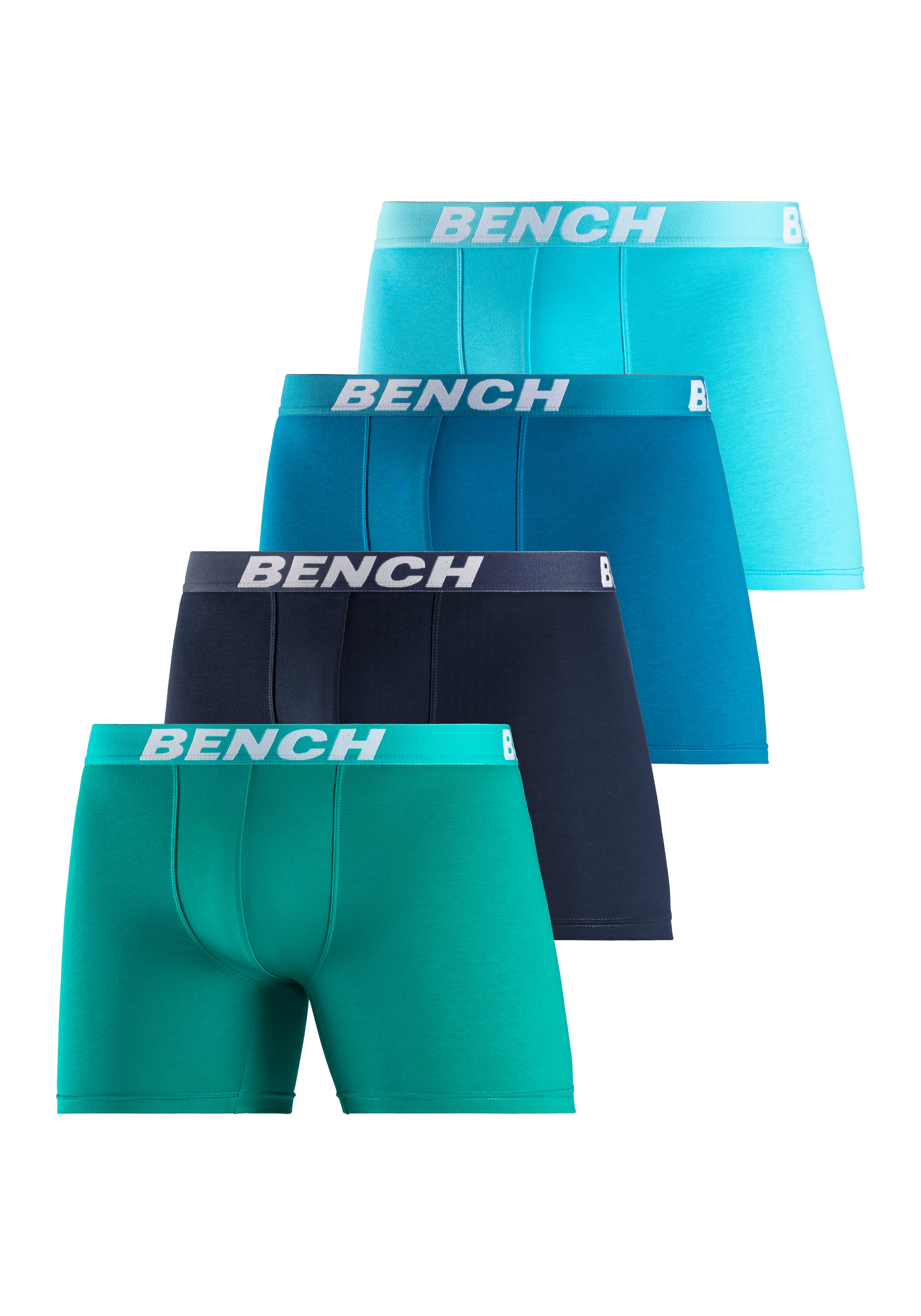 Bench. Boxer "Herren Boxershorts", (Packung, 4 St.), mit längerer Beinform aus Baumwollmischung