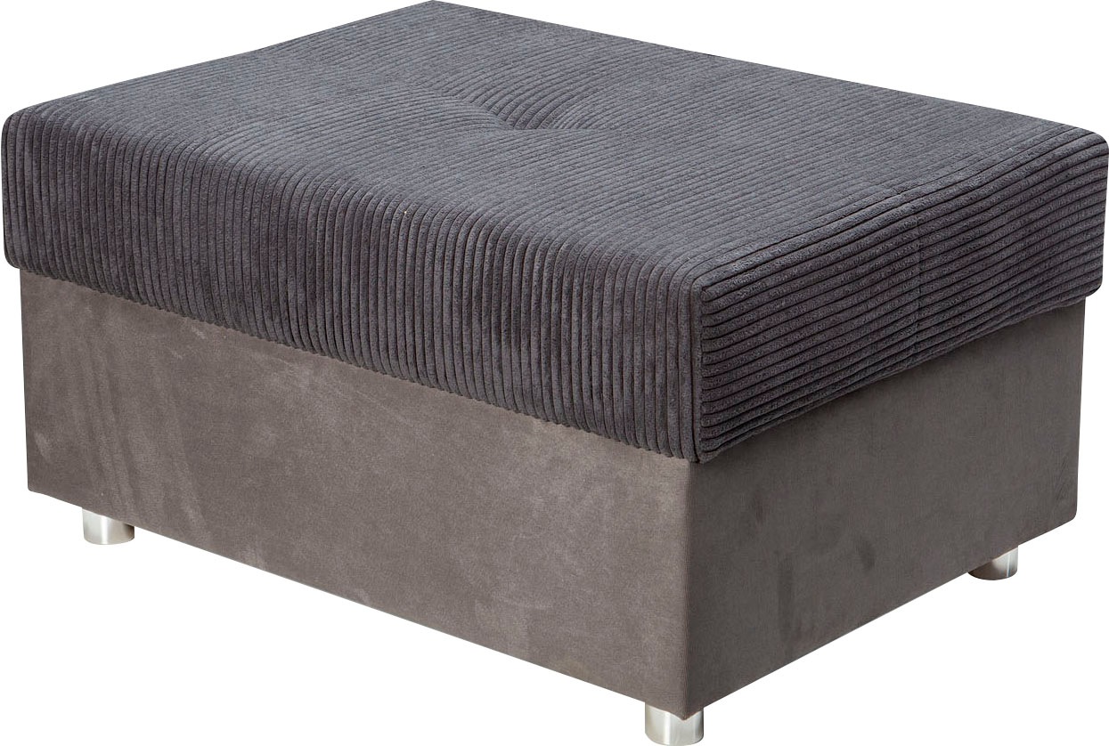 COLLECTION AB Hocker »Italia«, Inklusive komfortablen Federkerns, in Cord-Samt Mix