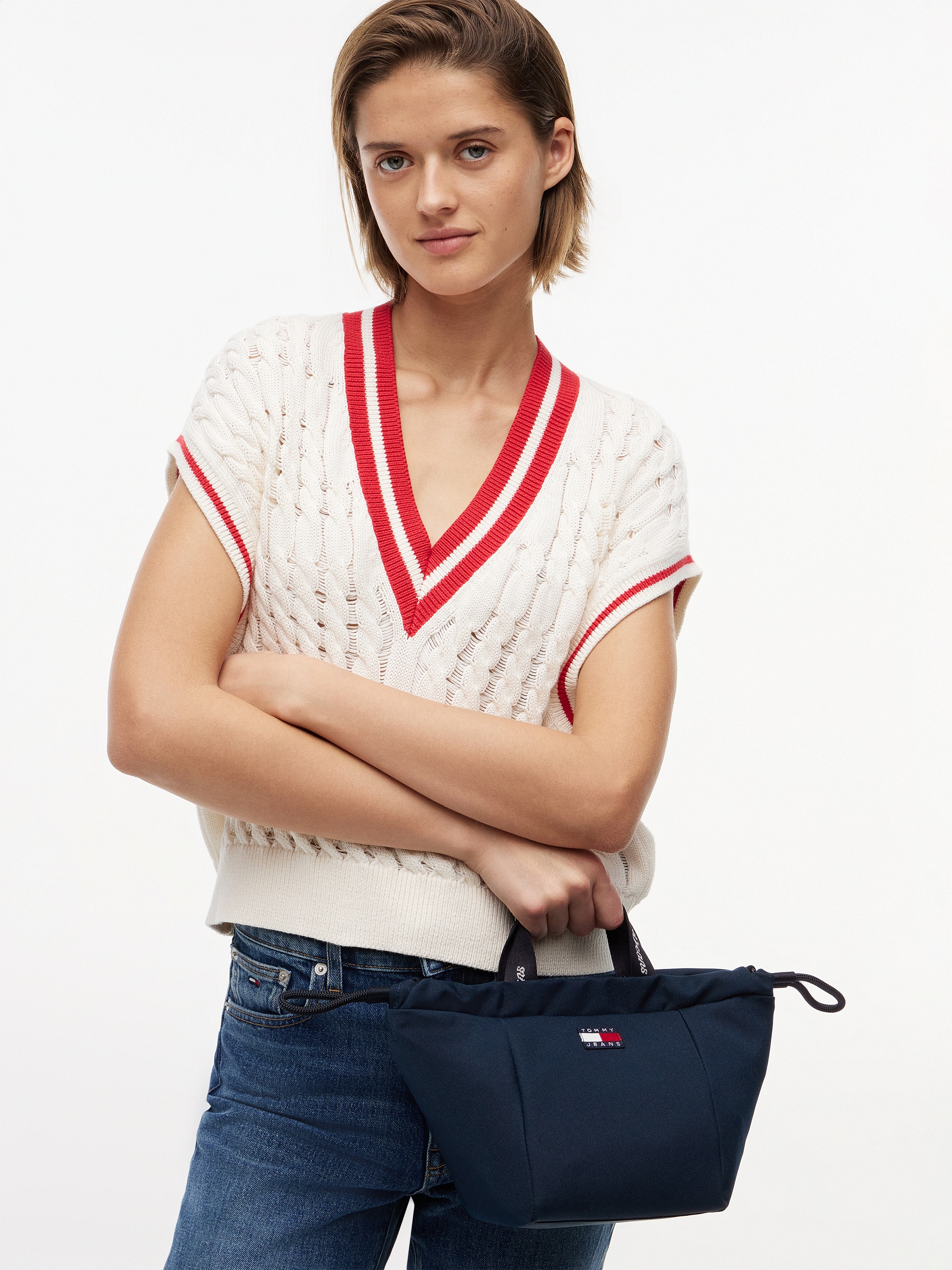 Tommy Jeans Tragetasche »TJW ESS DAILY MINI TOTE« Damen Handtasche mit Kordelzug