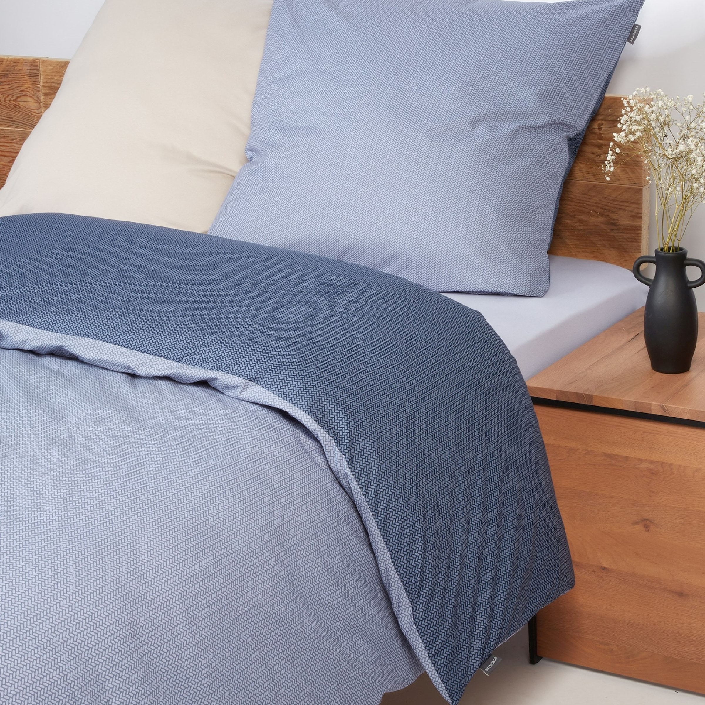 Schiesser Bettwäsche "Silva in einem simplen Minimaldessin in angesagter St günstig online kaufen