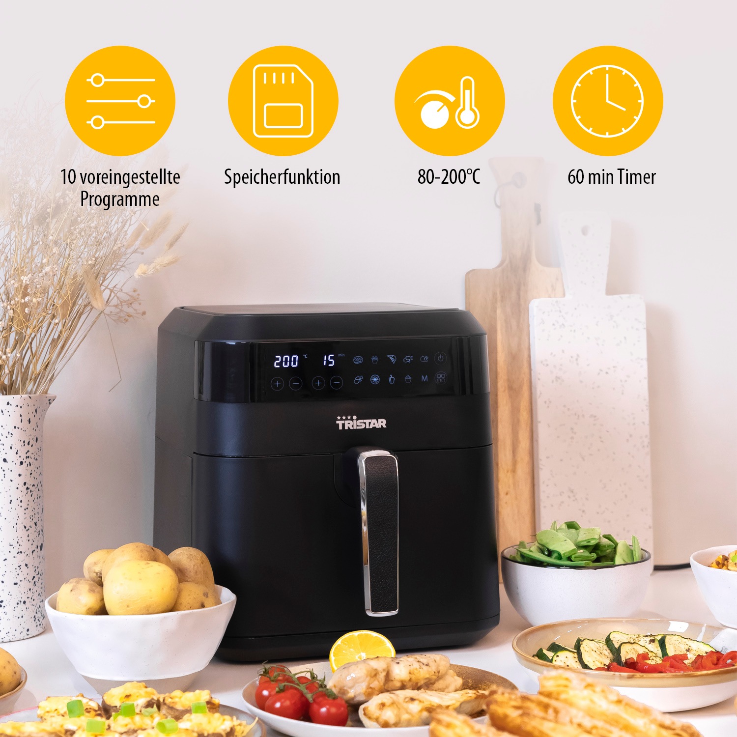 Tristar Heißluftfritteuse »FR6999 XXL«, 1700 W, Fassungsvermögen 6 l