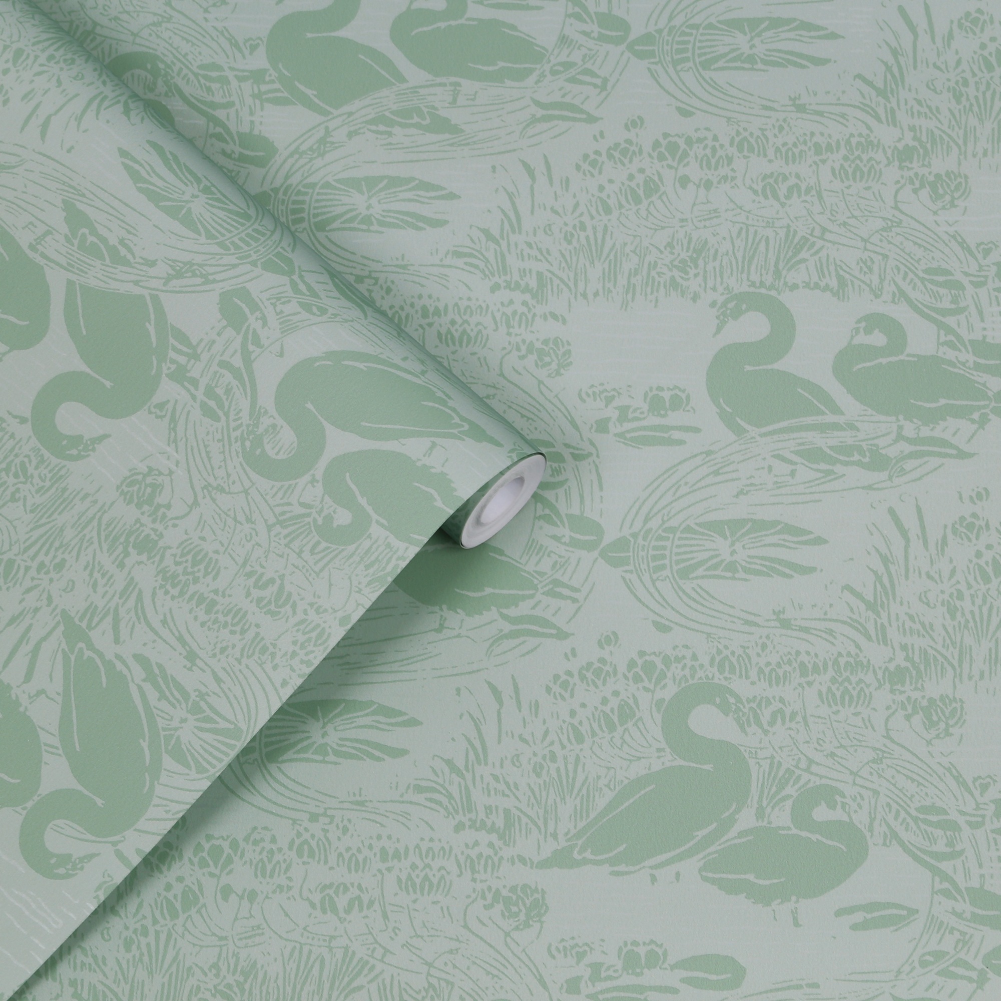 LAURA ASHLEY Vliestapete "Swans" botanisch floral texturiert 10mx52cm
