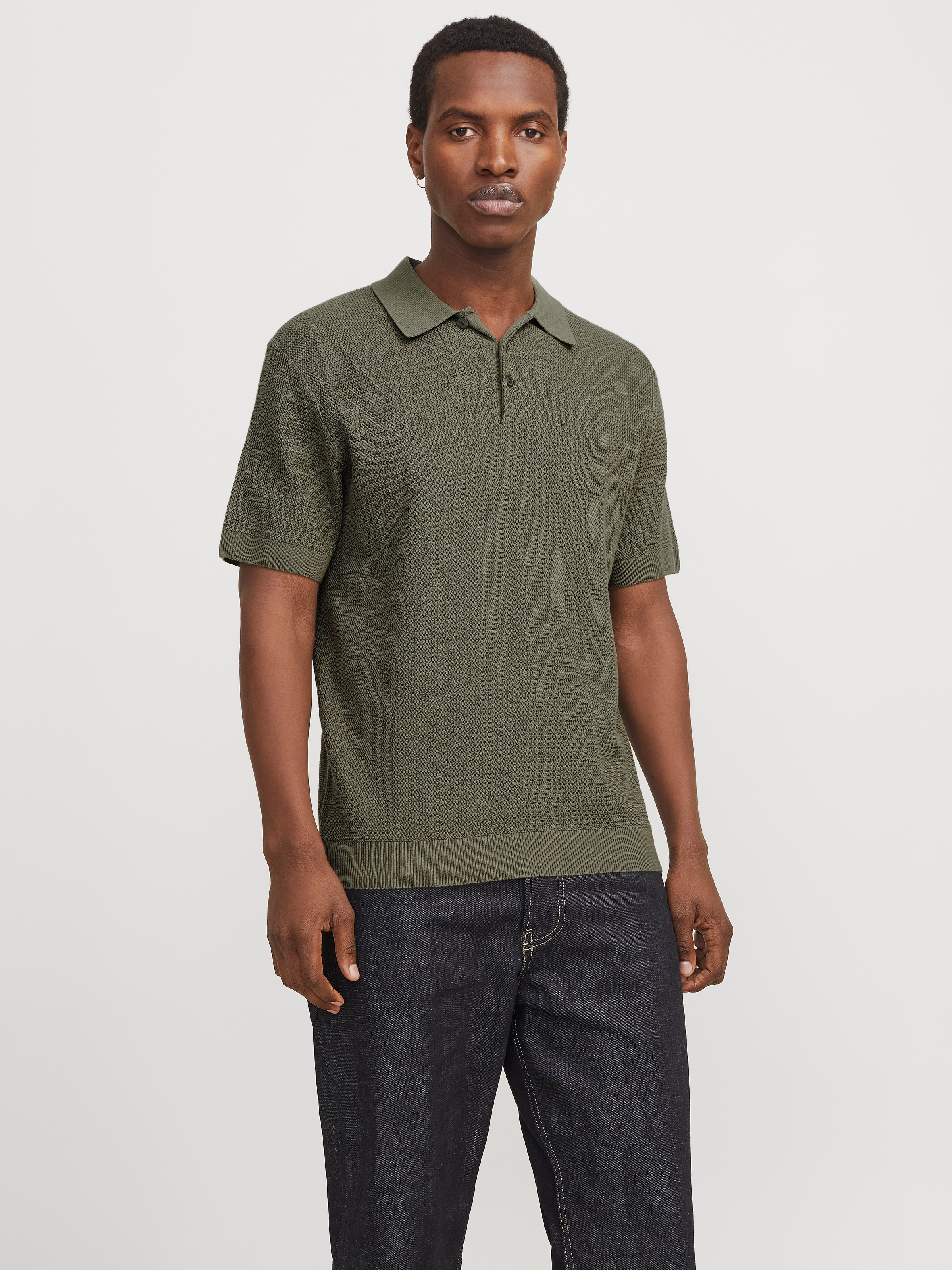 Jack & Jones Polokragenpullover "JPRCCCOOPER KNIT POLO SS SN" günstig online kaufen