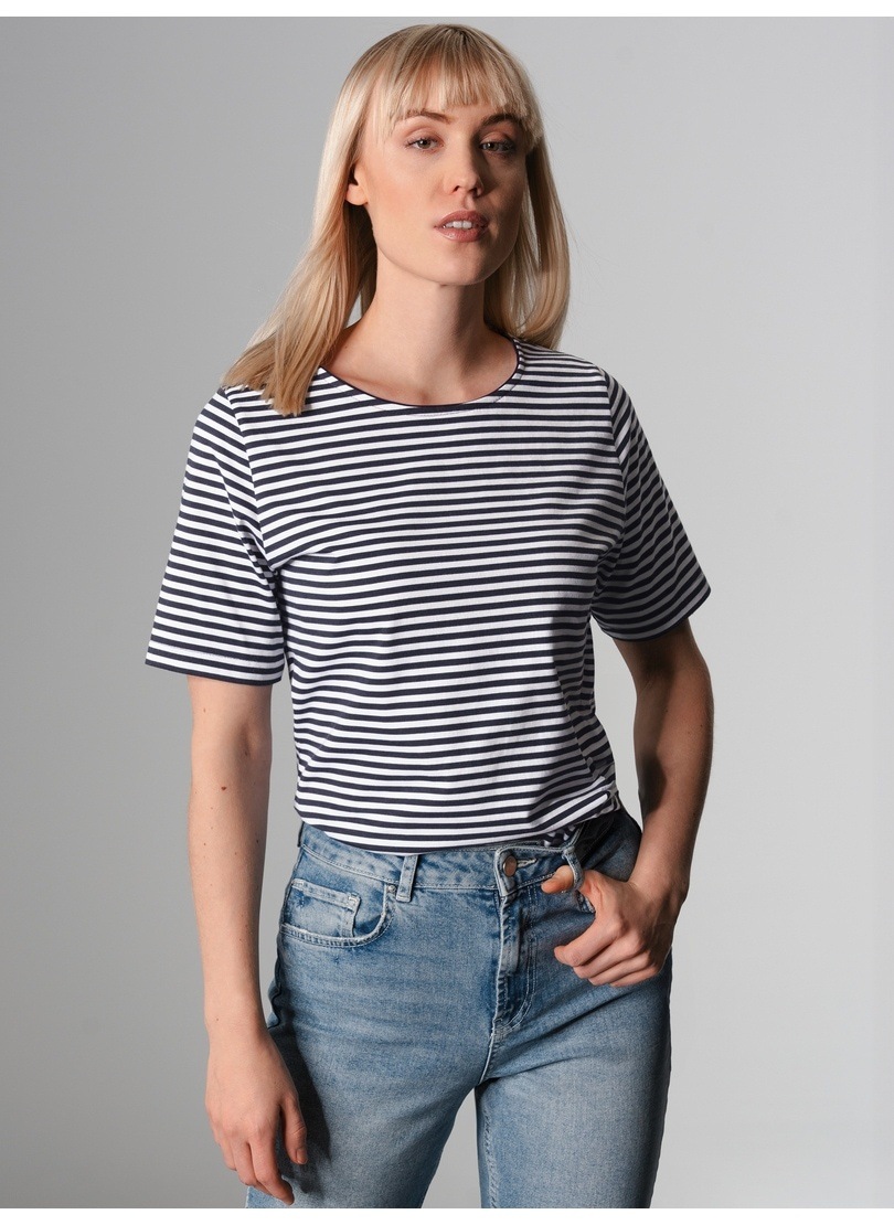 Trigema T-Shirt "TRIGEMA T-Shirt mit Streifenmuster", (1 tlg.) günstig online kaufen