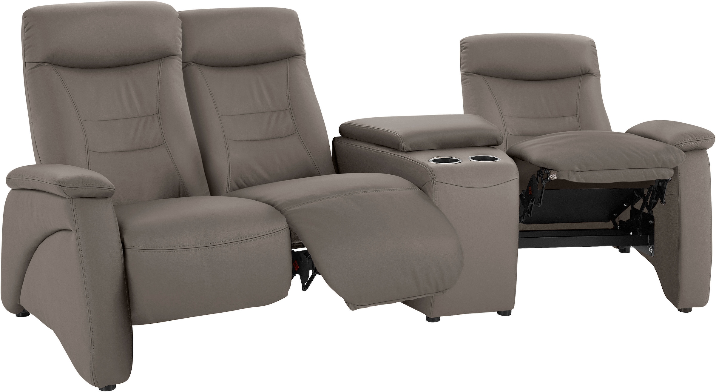 exxpo - sofa fashion 3-Sitzer »Ascoli, Kinosofa mit hohem Sitzkomfort, bequeme Armlehnen«, inkl. Relaxfunktion, Ablage und Staufach, hohe Rückenlehne