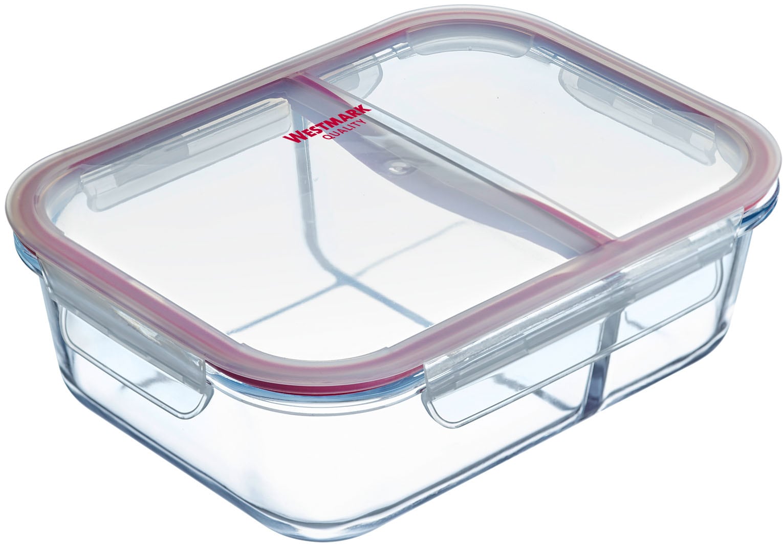 WESTMARK Frischhaltedose "Glas-Frischhaltedose 1380 ml, mit 2 separaten Fäc günstig online kaufen