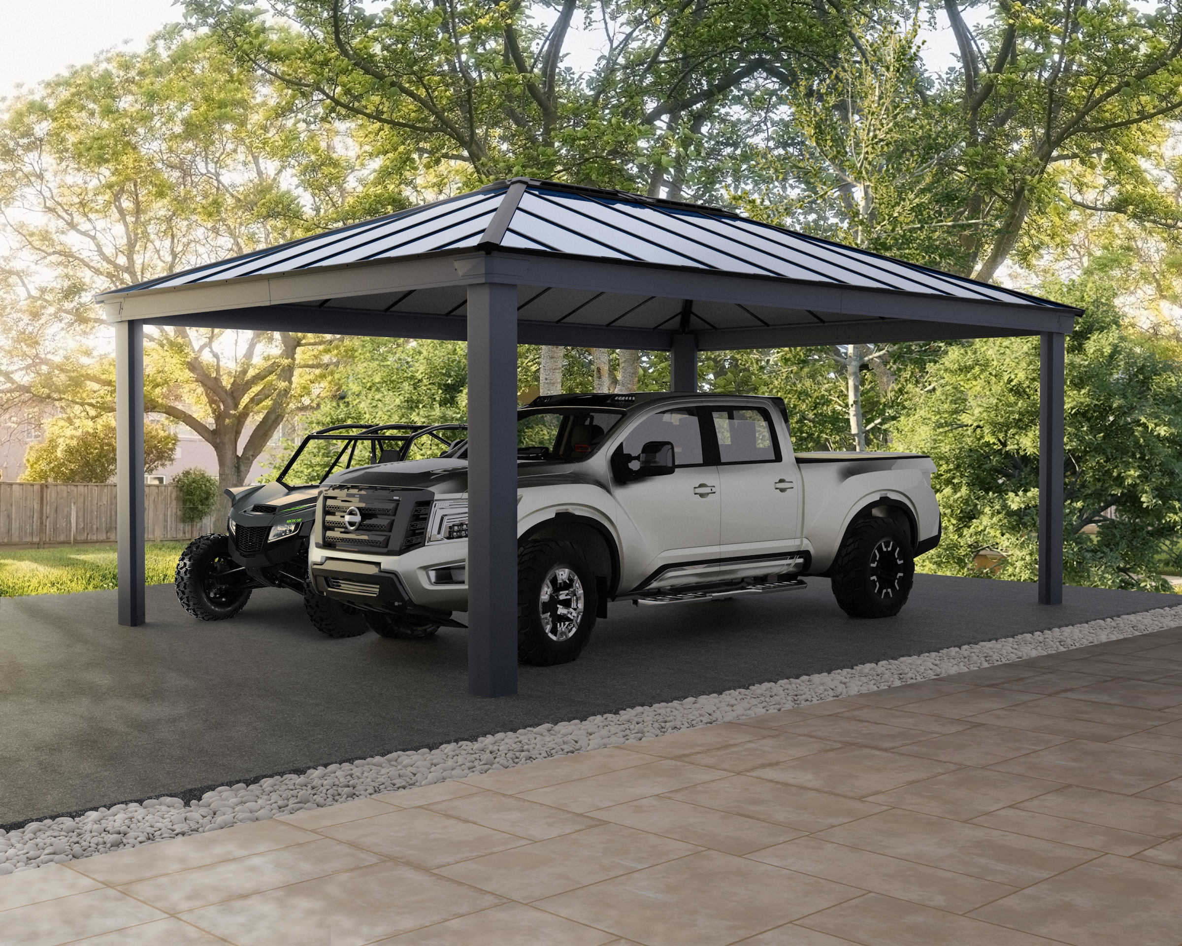 Palram - Canopia Doppelcarport »Colorado«, Aluminium, 544 cm, Anthrazit, 100% UV-geschützt