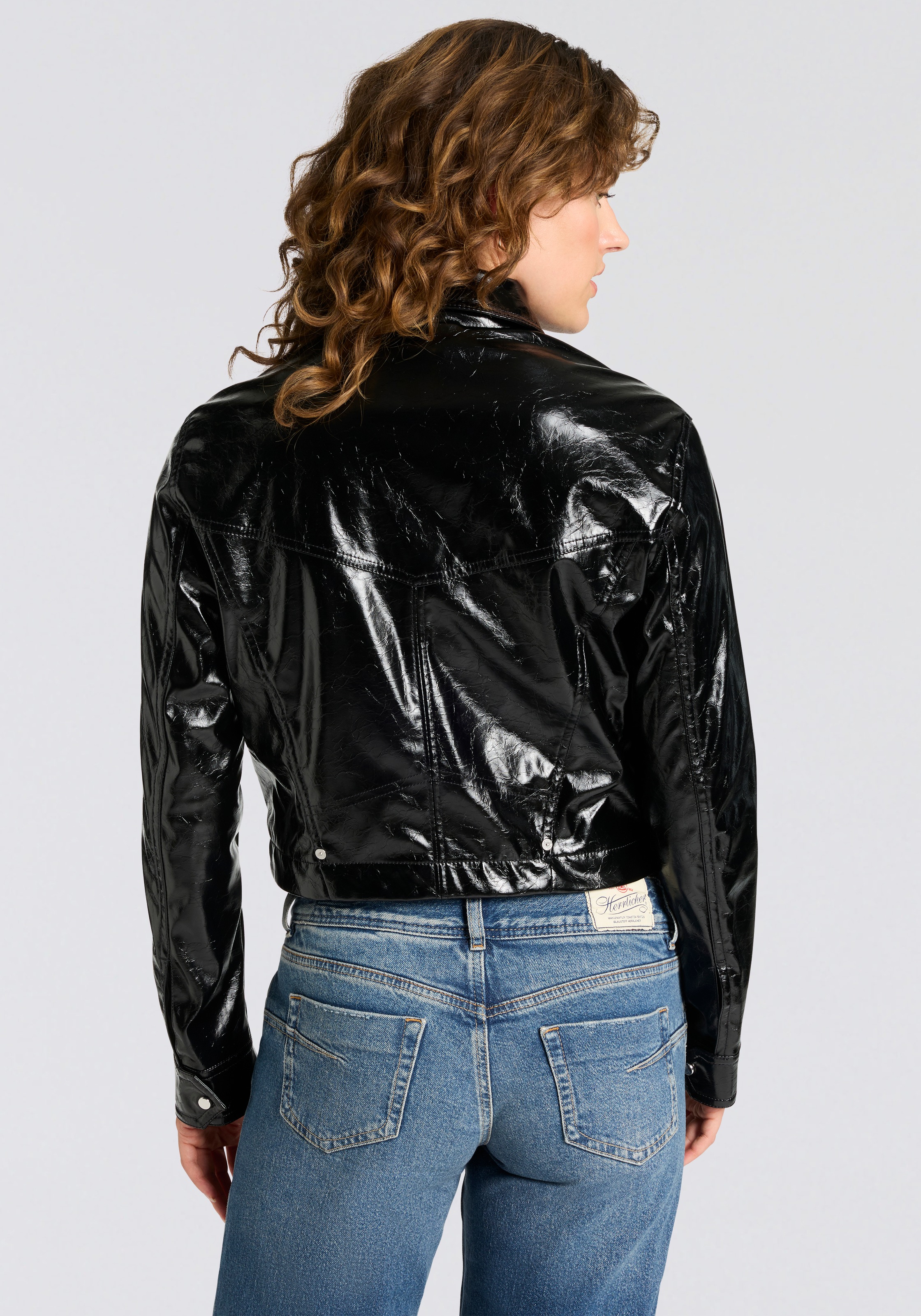 BOSS ORANGE Kurzjacke "Jasita Premium Damenmode" in Lederoptik günstig online kaufen