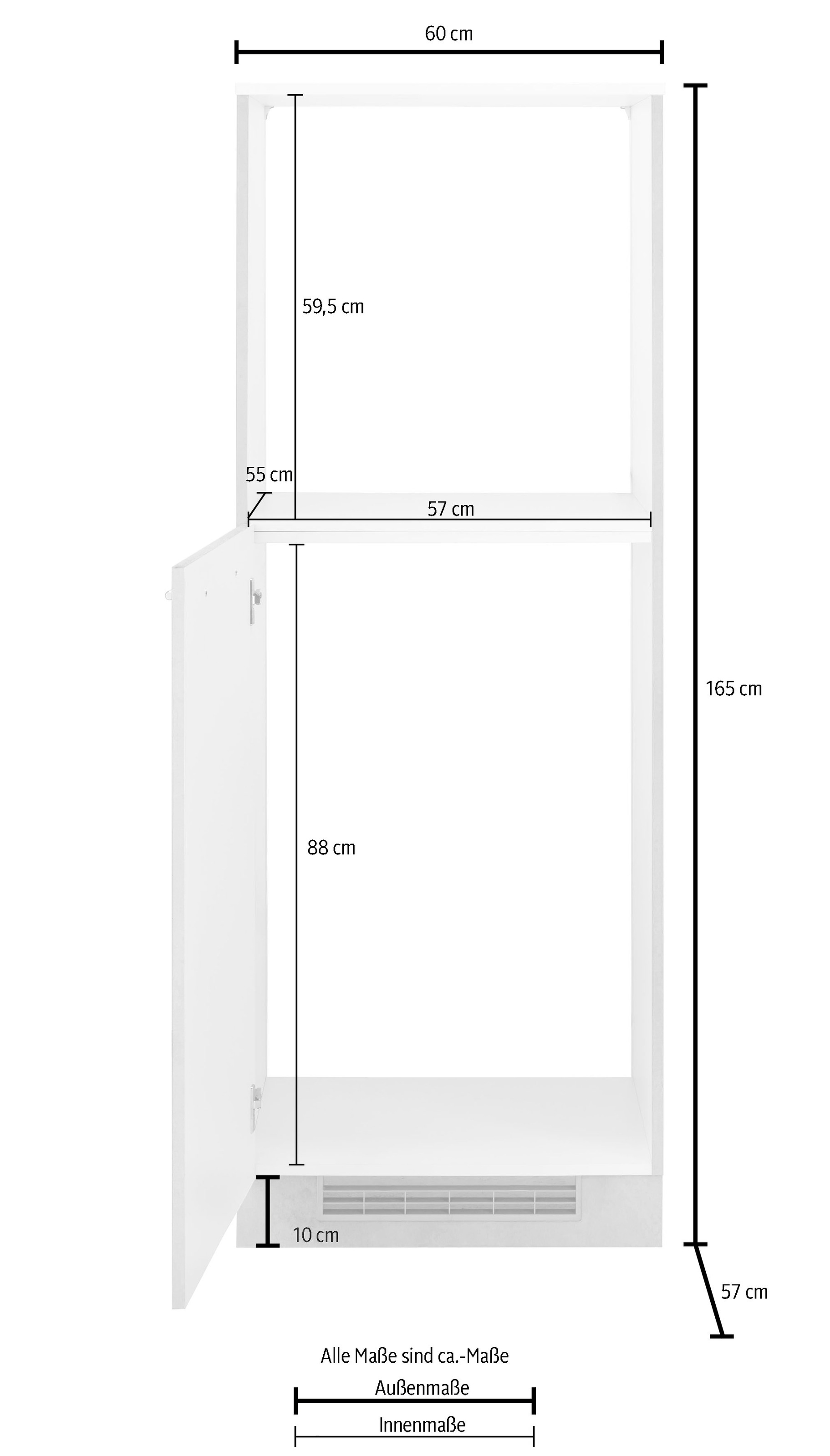 wiho Küchen Kühlumbauschrank »Flexi2«