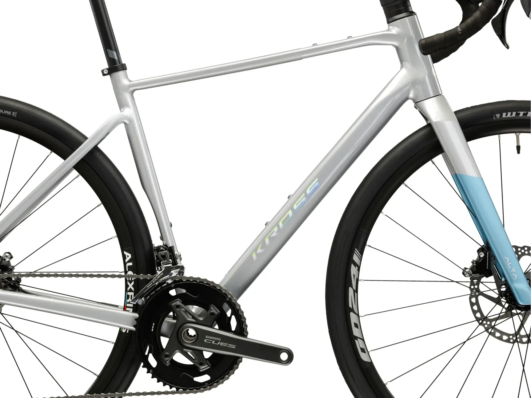 Kross Gravelbike »KROSS Gravelbike Alta 2.0 28" silver 20 Gänge Gabel aus Carbon 2026« 18 Gang Shimano CUES U3020 Schaltwerk Kettenschaltung Carbon aus Gabel