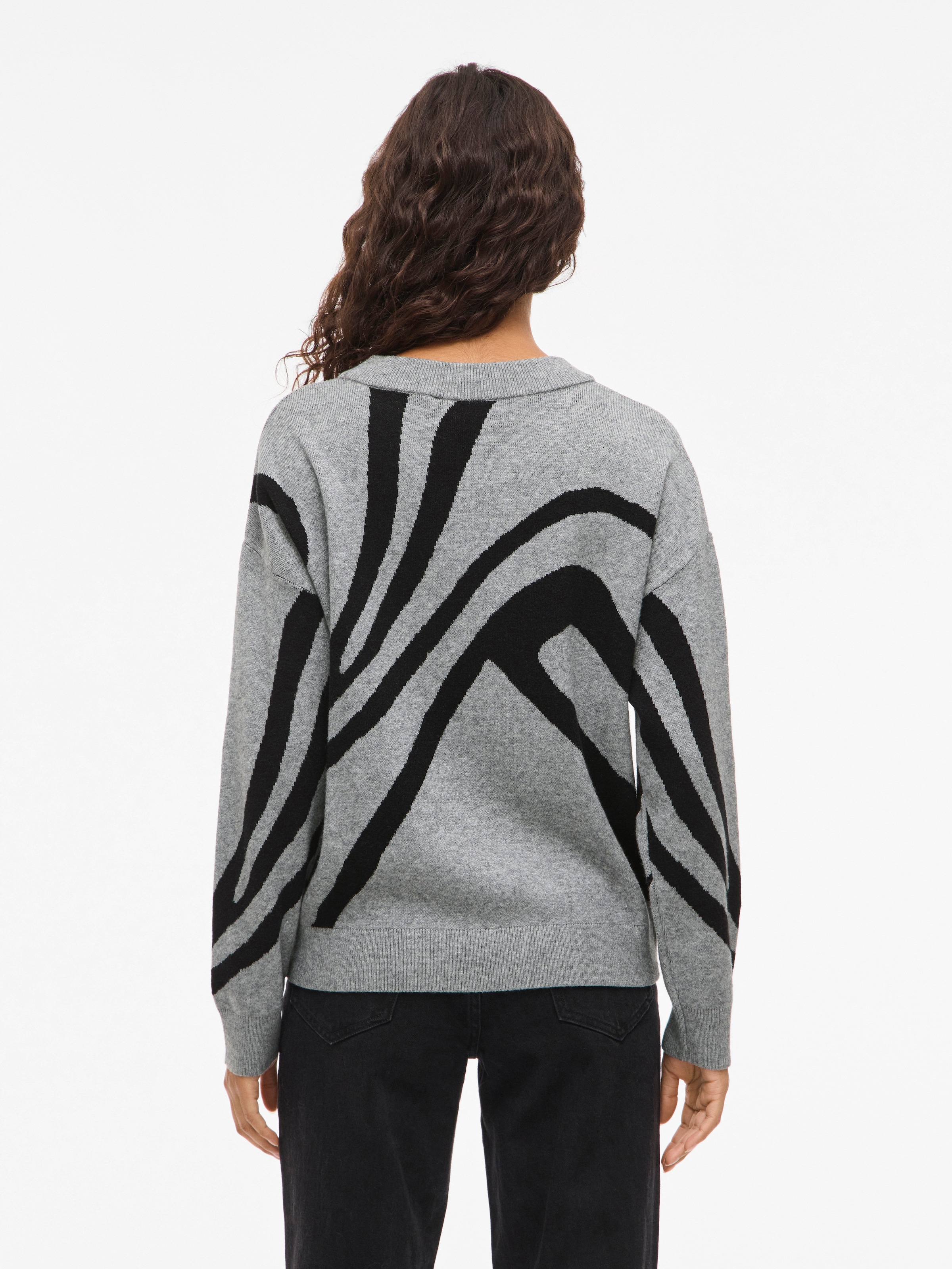 Vila Strickpullover »VITIF JACQUARD L/S KNIT TOP - NOOS«